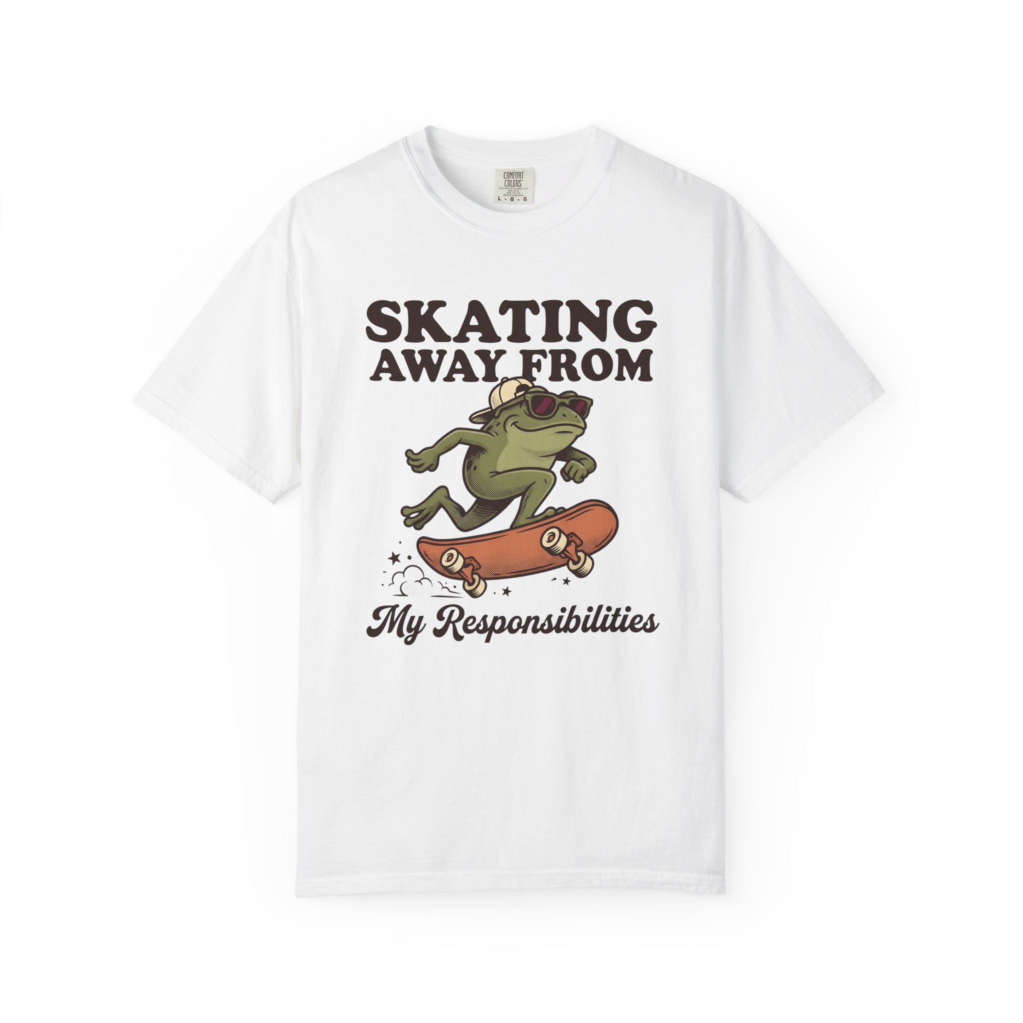 Frog Skater Shirt Funny Pet Gift Women Graphic Tee Toad T-Shirt Humor Fan Cartoon Tshirt Animal Graphic Old School Cool Glasses Tshirt