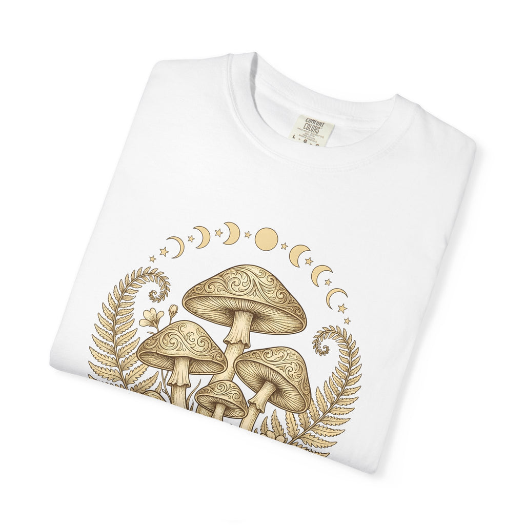 Fungus Flower Shirt Boho Chic Outdoors Gift Women Hippie Tee Mushroom T-Shirt Bohemian Fan Psychedelic Tshirt Nature Graphic Retro Lunar