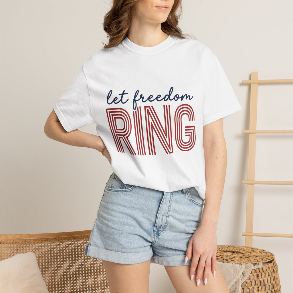 Patriotic Quote Shirt America/4th Of July Rights Gift Women Chunky Tee Saying T-Shirt Independence Fan Inspirational Tshirt Freedom Graphic