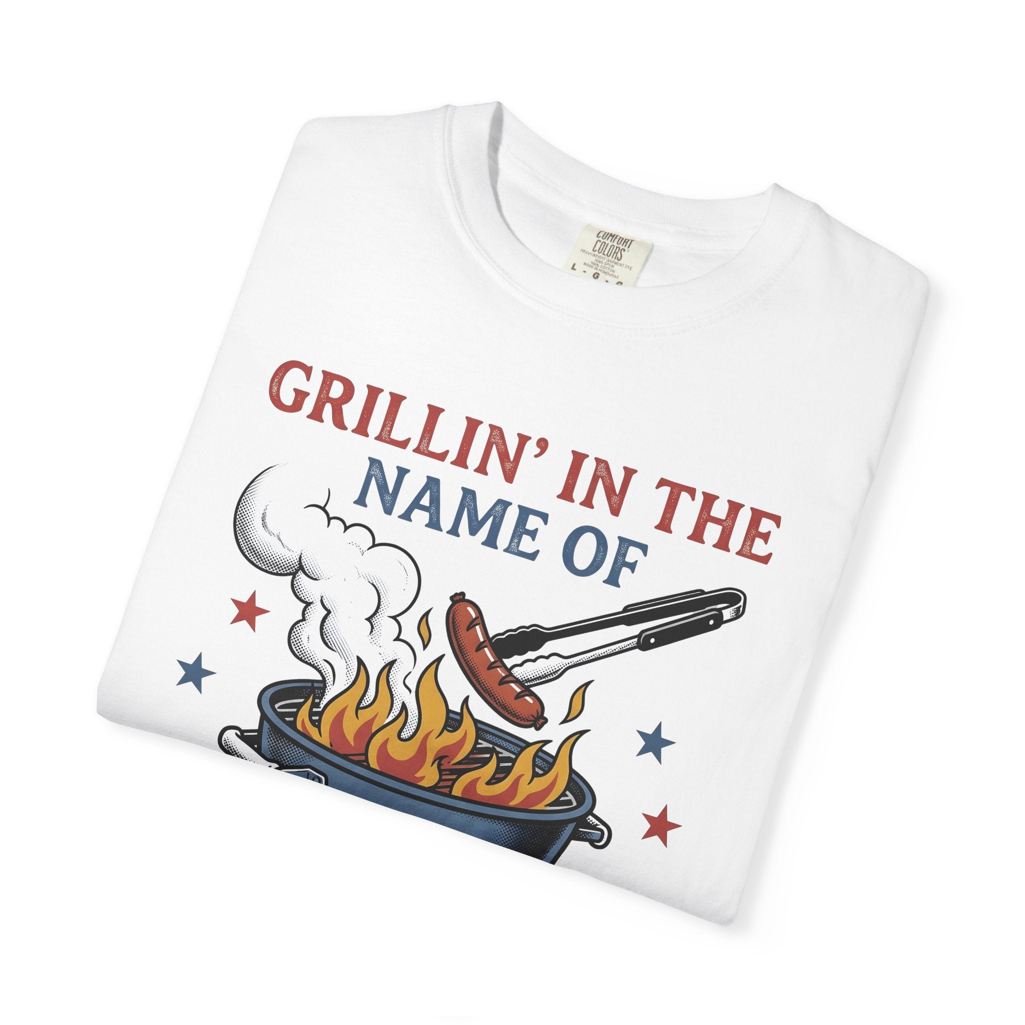 Grill Barbecue Shirt America/4th Of July Smoker Gift Women Classic Tee Bbq T-Shirt Independence Day Fan Retro Tshirt Barbecue Graphic