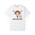 Steer Skull Shirt Cowgirl Country Gift Women Farmhouse Tee Bull Skull T-Shirt Rodeo Fan Rustic Graphic Tshirt Old-Fashioned Prairie Plant