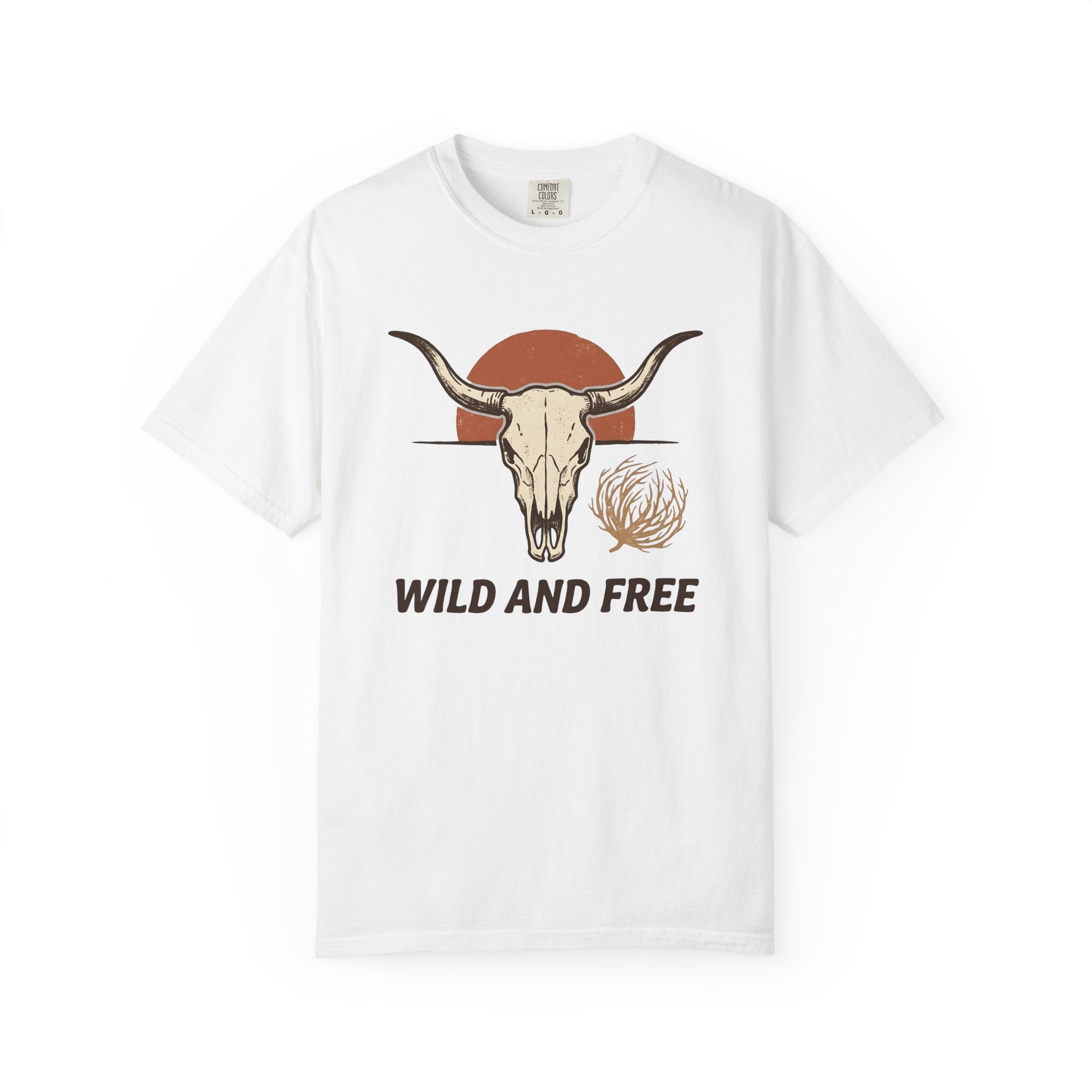Steer Skull Shirt Cowgirl Country Gift Women Farmhouse Tee Bull Skull T-Shirt Rodeo Fan Rustic Graphic Tshirt Old-Fashioned Prairie Plant