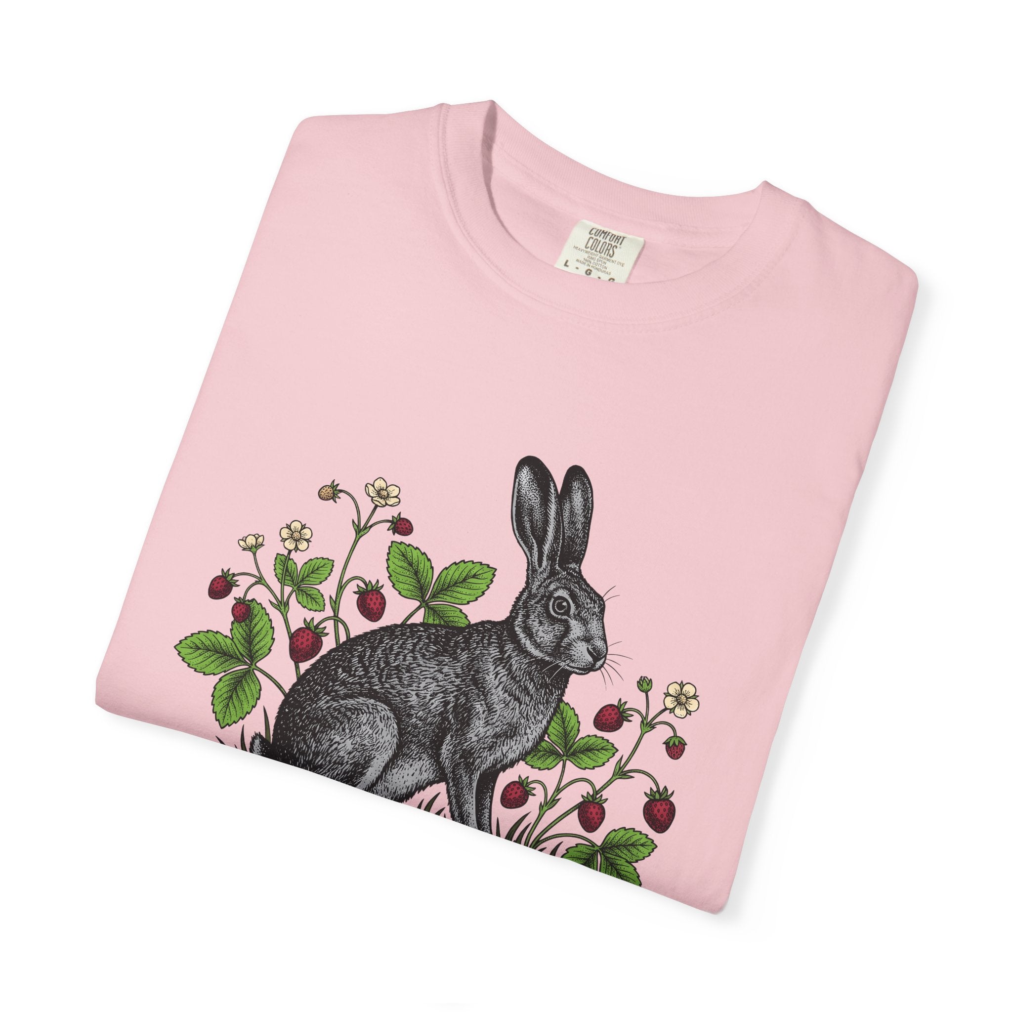 Hare Drawing Shirt Animals Wildlife Gift Women Garden Tee Rabbit T-Shirt Bunny Fan Hare Tshirt Wildlife Graphic Classic Fruit Tshirt