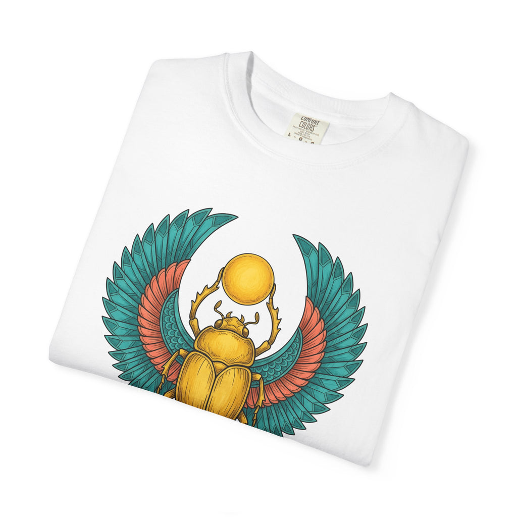 Scarab Bug Design Shirt Boho Chic Supernatural Gift Women Folk Tee Beetle T-Shirt Bohemian Fan Naive Tshirt Occult Graphic Primitive