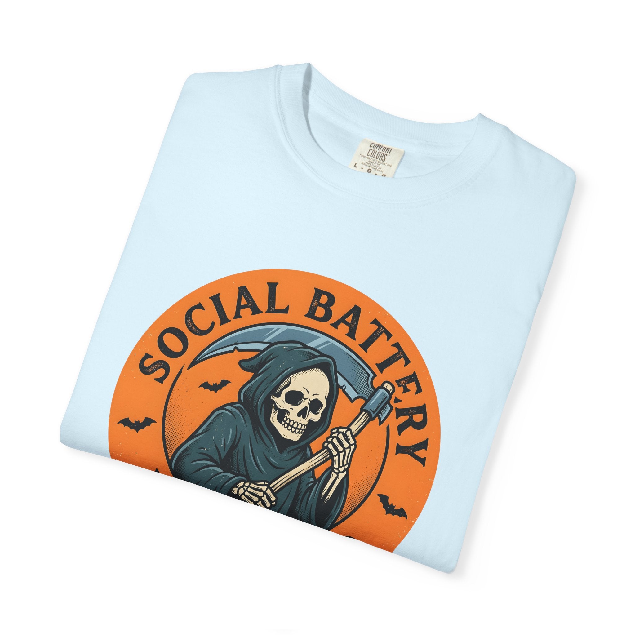 Grim Reaper Shirt Halloween Goth Gift Women Vintage Tee Death Harvest T-Shirt Horror Fan Dark Art Tshirt Gothic Graphic Retro Bats Tshirt