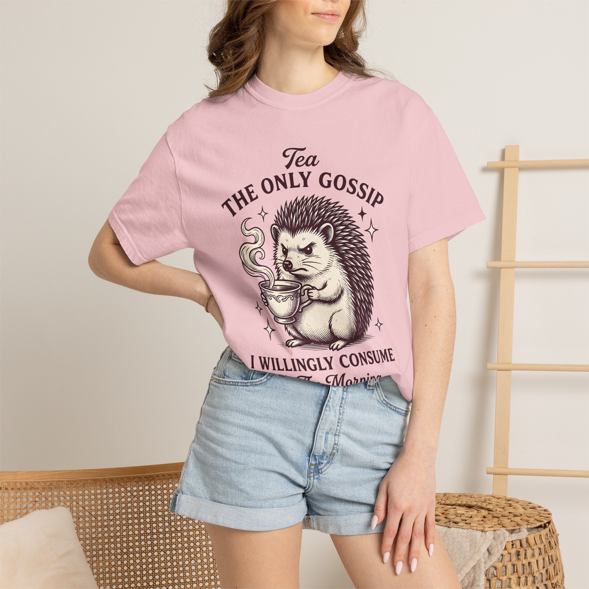 Hedgehog Cup Shirt Cute Wildlife Gift Women Sketch Tee Mug T-Shirt Adorable Fan Drawing Graphic Retro Sparkles Tshirt