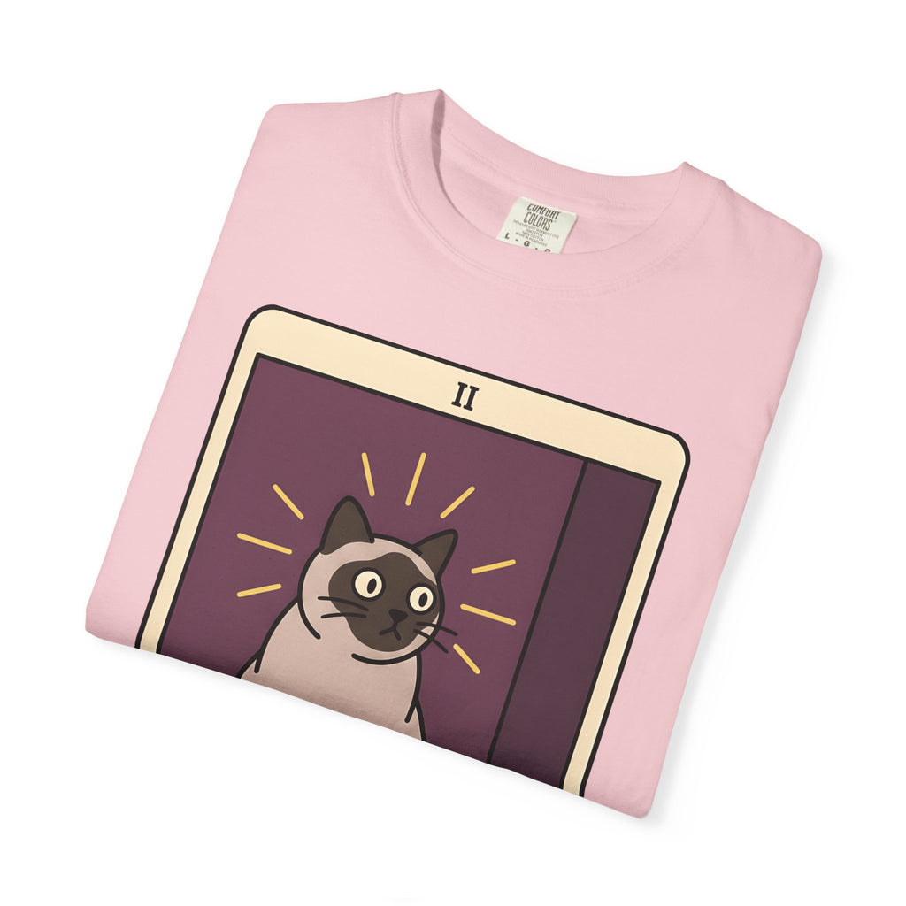 Oracle Cat Shirt Boho Chic Spirituality Gift Women Minimalist Tee Cat T-Shirt Bohemian Fan Simple Tshirt Spiritual Graphic Antique Halo