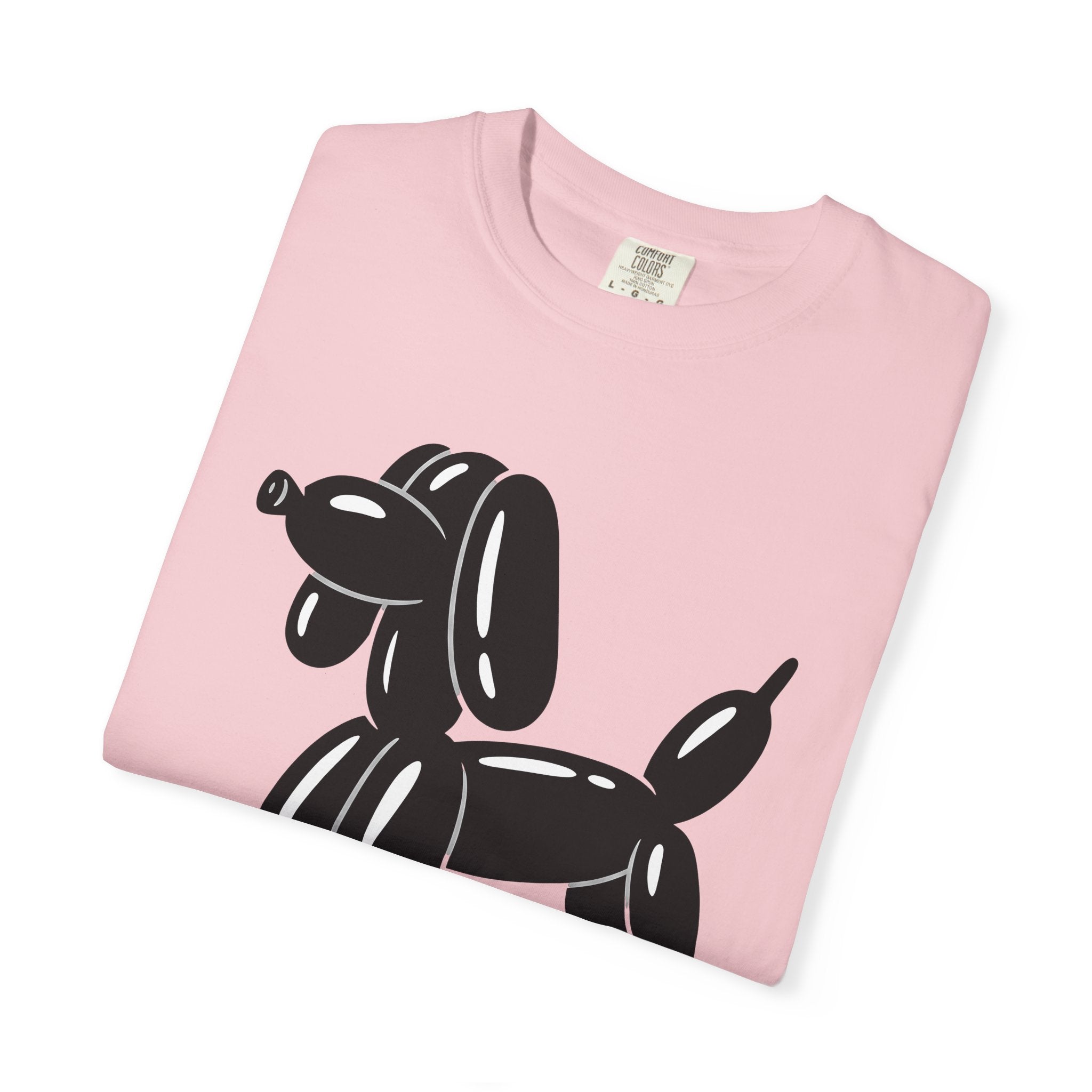 Balloon Puppy Shirt Cute Pets Gift Women Simple Tee Dog T-Shirt Adorable Fan Puppy Tshirt Animal Graphic Illustration Doggy Graphic Comic