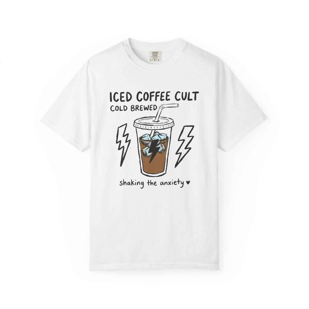 Cold Brew Cup Shirt Coffee Satire Gift Women Line Art Tee Cold Brew T-Shirt Coffee Fan Illustration Tshirt Sarcastic Graphic Cartoon