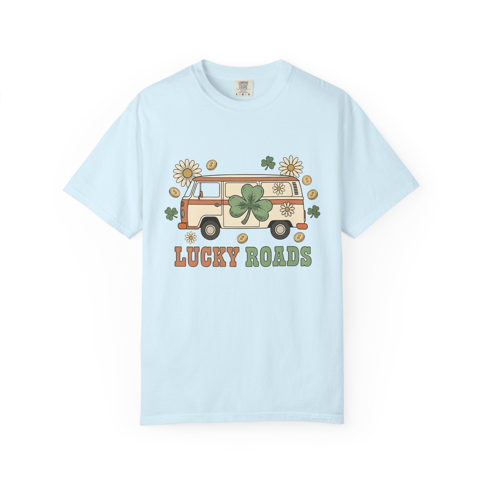 Camper Four Leaf Shirt St Patrick's Day Journey Gift Women Retro Tee Lucky Charm T-Shirt Shamrock Fan Retro Style Tshirt Travel Graphic
