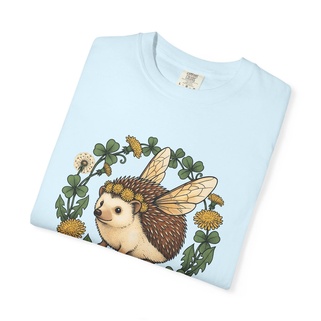 Magical Hedgehog Shirt Animals & Flowers Farmhouse Gift Women Floral Tee Hedgehog T-Shirt Flower Fan Botanical Tshirt Rustic Graphic Retro