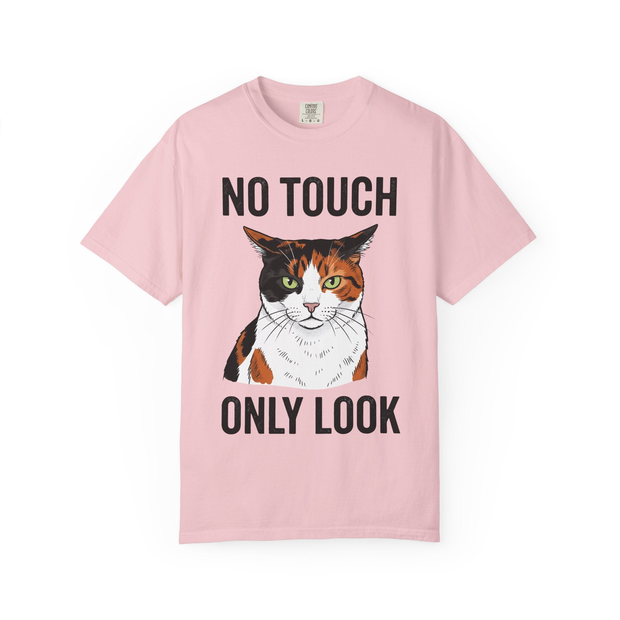 Calico Puss Shirt Cat Satire Gift Women Outline Tee Cat T-Shirt Cat Fan Outline Tshirt Parody Graphic Old School Heavy Type Tshirt