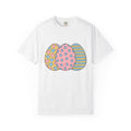 Easter Eggs Shirt Easter Holiday Gift Women Cute Tee Egg T-Shirt Easter Fan Egg Tshirt Holiday Graphic Pastel Hearts Tshirt