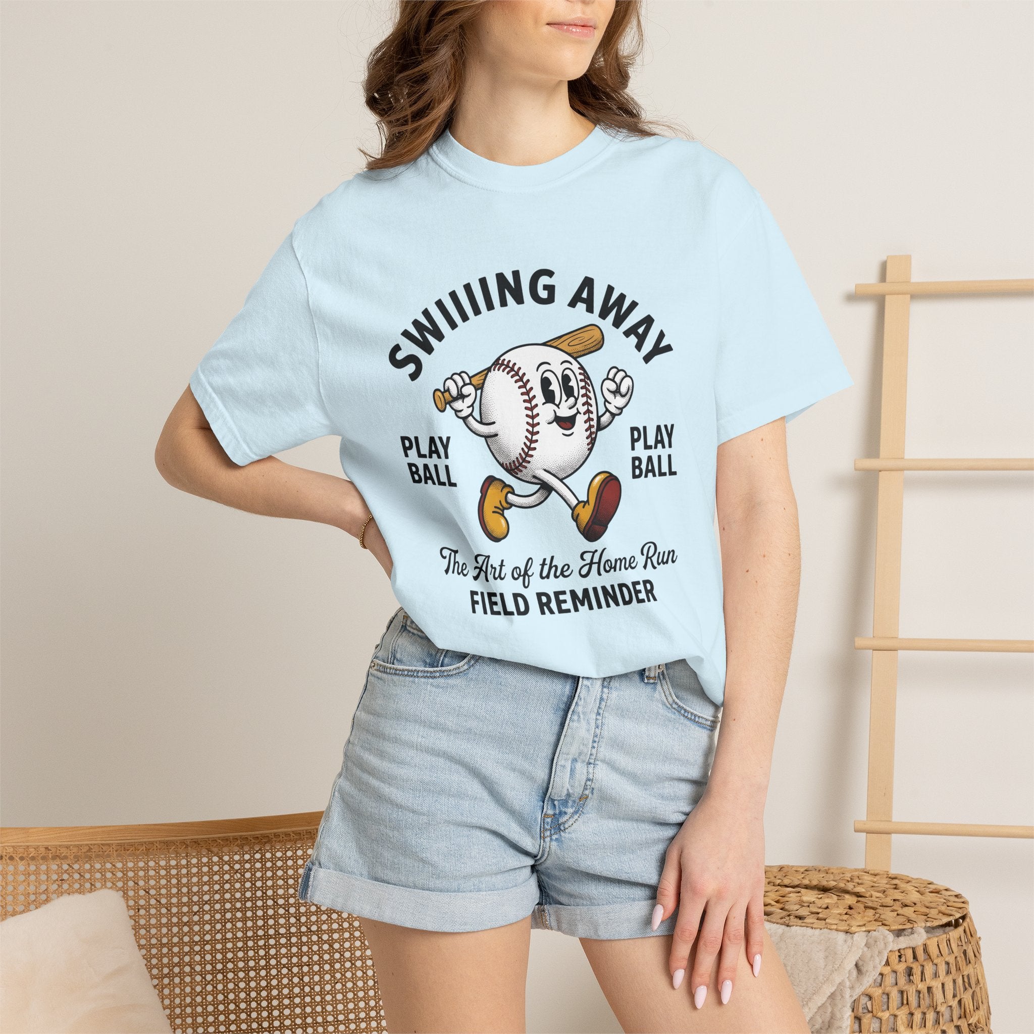 Baseball Character Shirt Baseball Sports Gift Women Cartoon Tee Mascot T-Shirt Baseball Fan Comic Tshirt Athletic Graphic Vintage Bat Tshirt