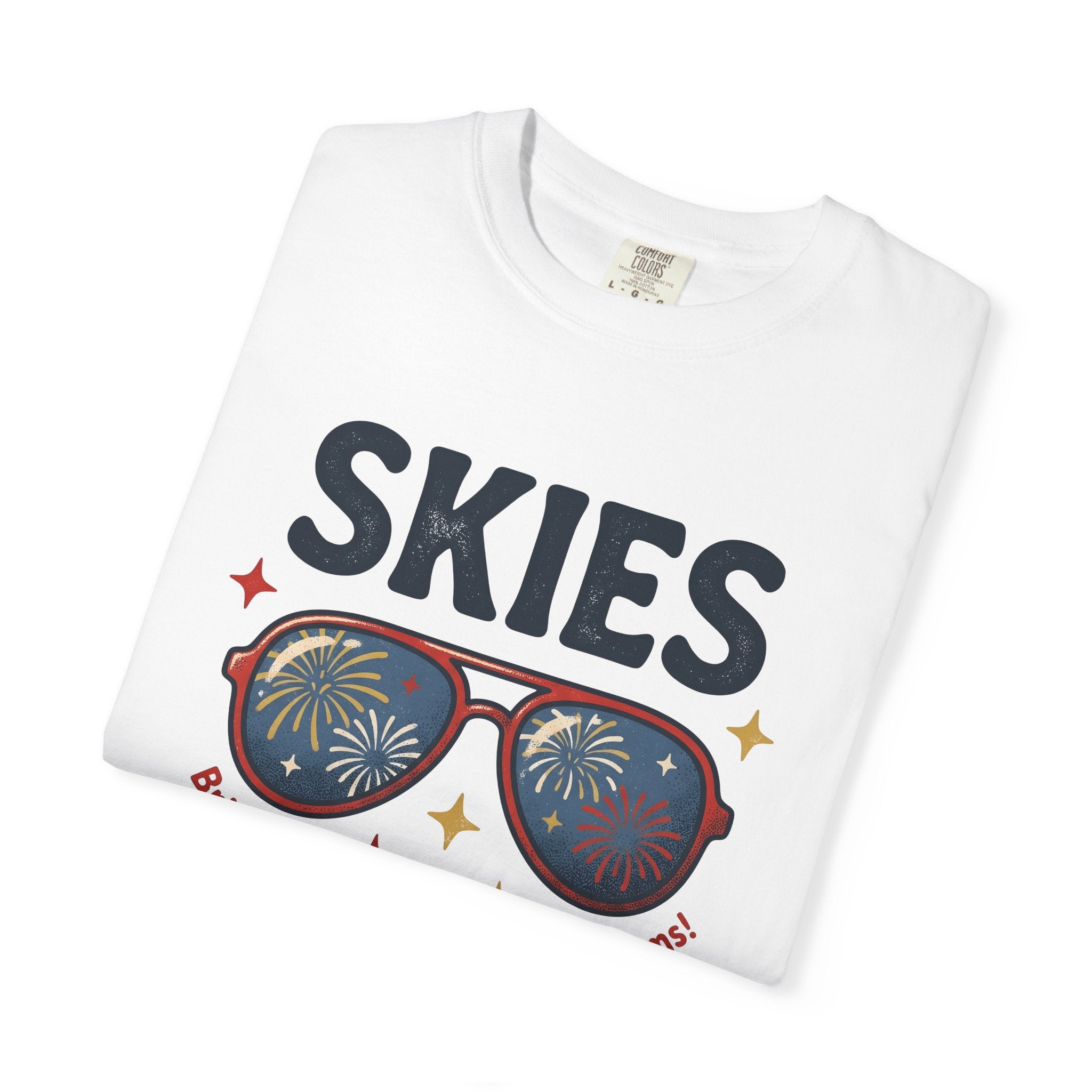 Eyewear Fireworks Shirt 4th Of July Freedom Gift Women Sketch Tee Glasses T-Shirt Fireworks Fan Spectacles Tshirt Liberty Graphic Minimalist