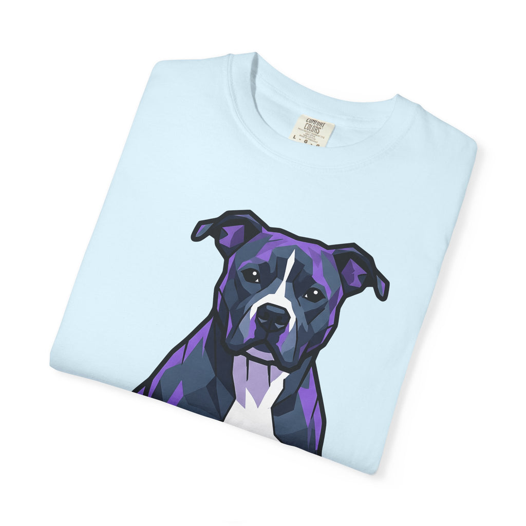 Pitbull Dog Breed Shirt Dog Creature Gift Women Faceted Tee Bulldog T-Shirt Dog Fan Piebald Tshirt Beast Graphic Sleek Star Tshirt