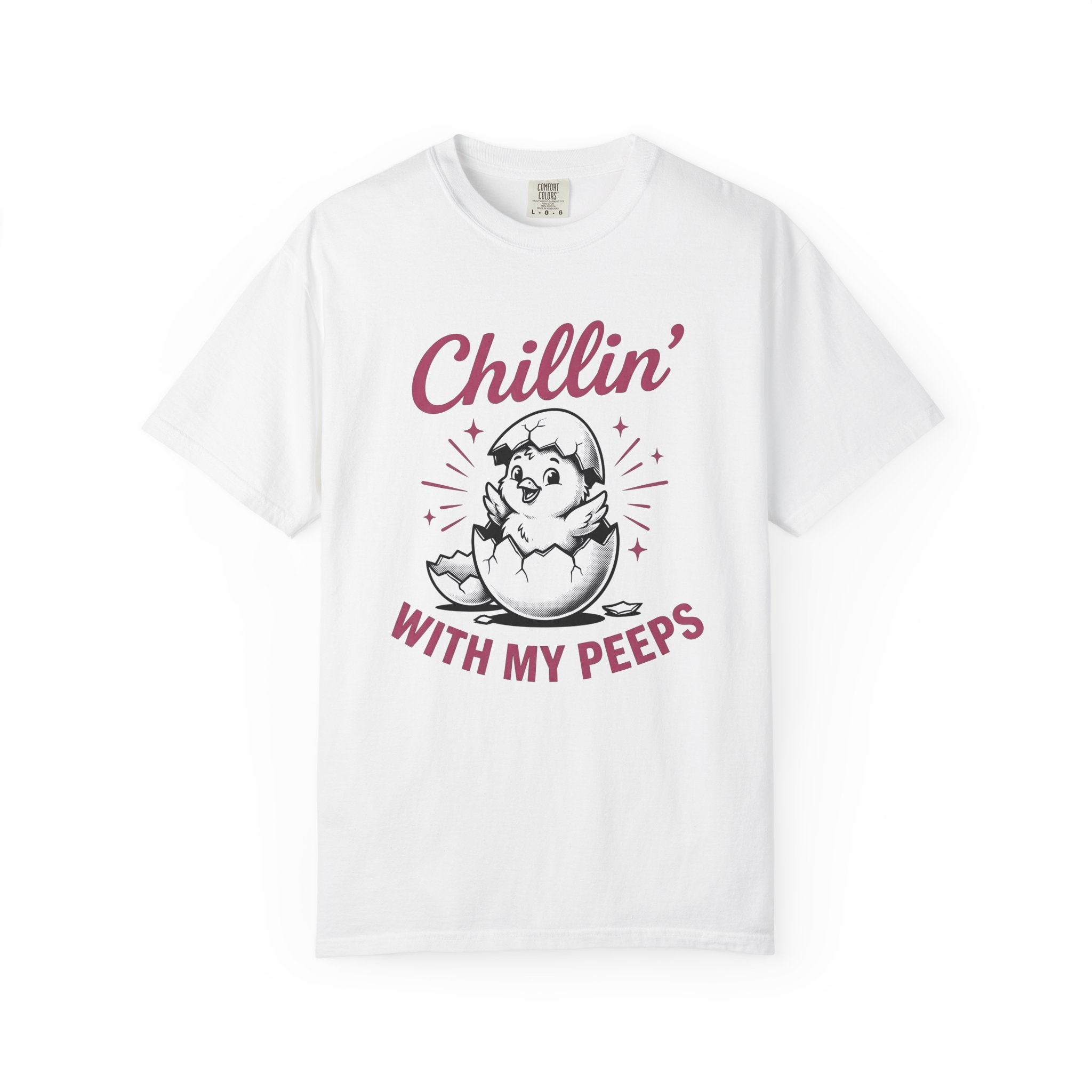 Little Chick Shirt Easter Holiday Gift Women Doodle Tee Chick T-Shirt Easter Fan Easter Egg Tshirt Holiday Graphic Nostalgic Cracked Egg