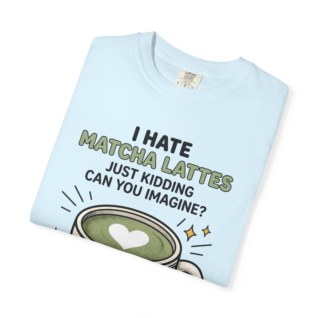 Matcha Latte Shirt Coffee Foodie Gift Women Cartoon Tee Green Tea T-Shirt Coffee Fan Cartoony Tshirt Food Graphic Retro Heart Tshirt