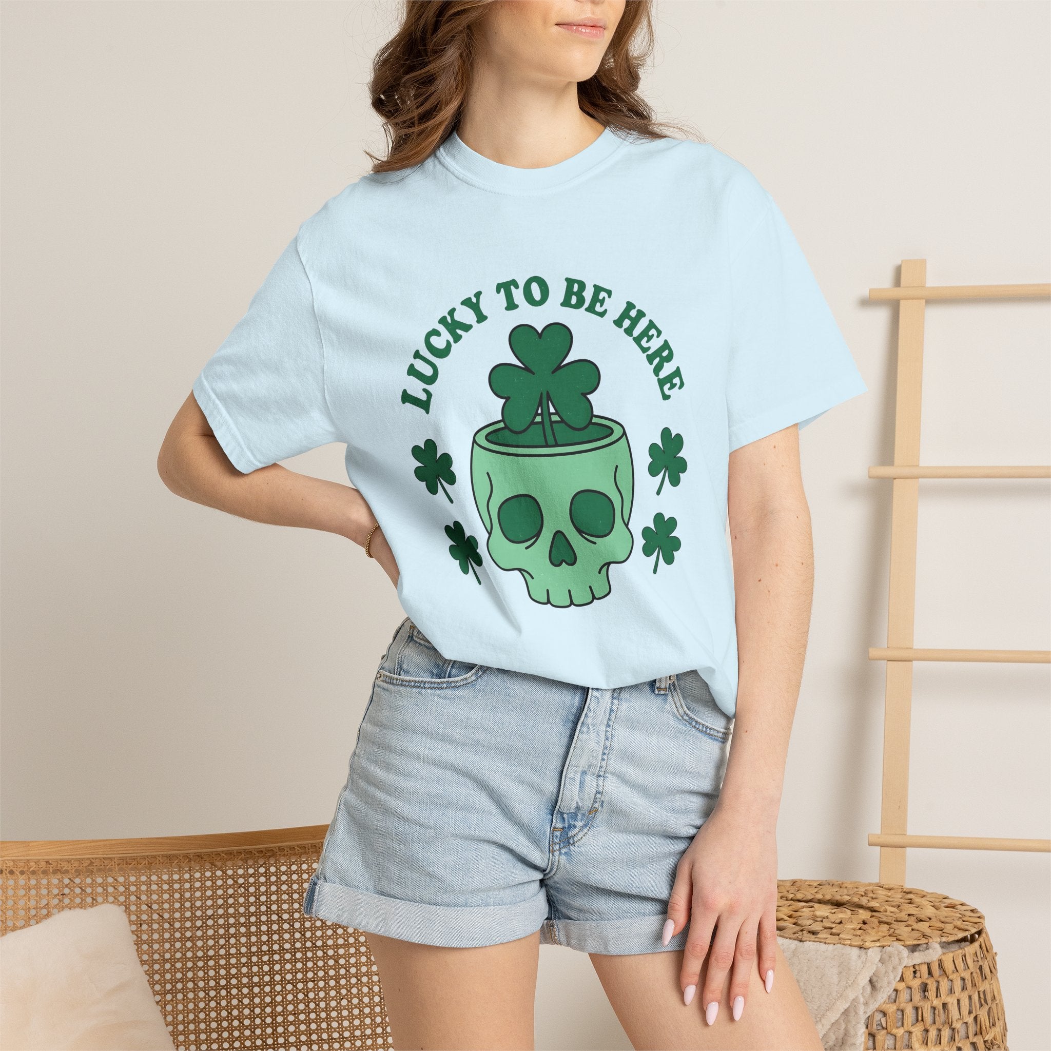 Skeleton Shamrock Shirt St Patrick's Day Alternative Gift Women Graphic Tee Shamrock T-Shirt St Patricks Fan Graphic Tshirt Punk Graphic