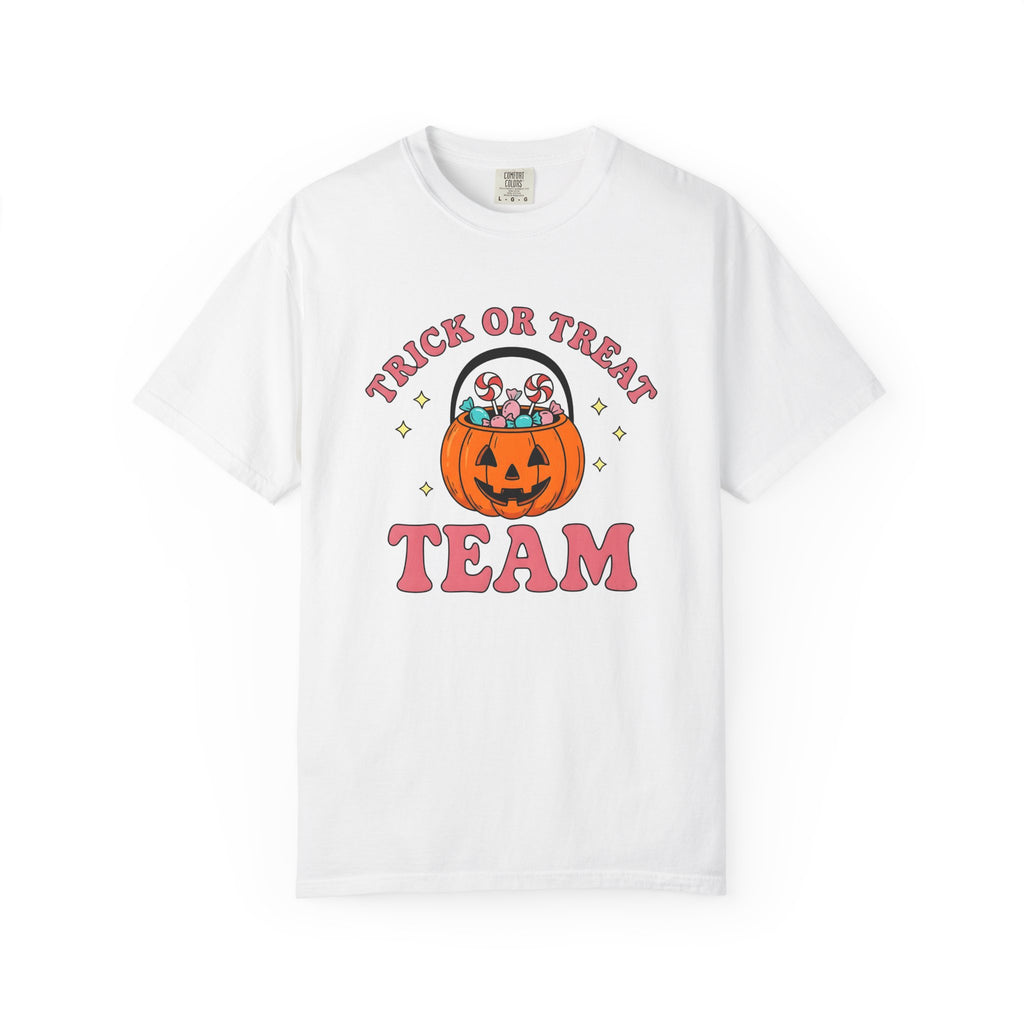 Halloween Candy Bucket Shirt Halloween Gathering Gift Women Sketch Tee Trick Or Treat T-Shirt Halloween Fan Hand Drawn Tshirt Party Graphic