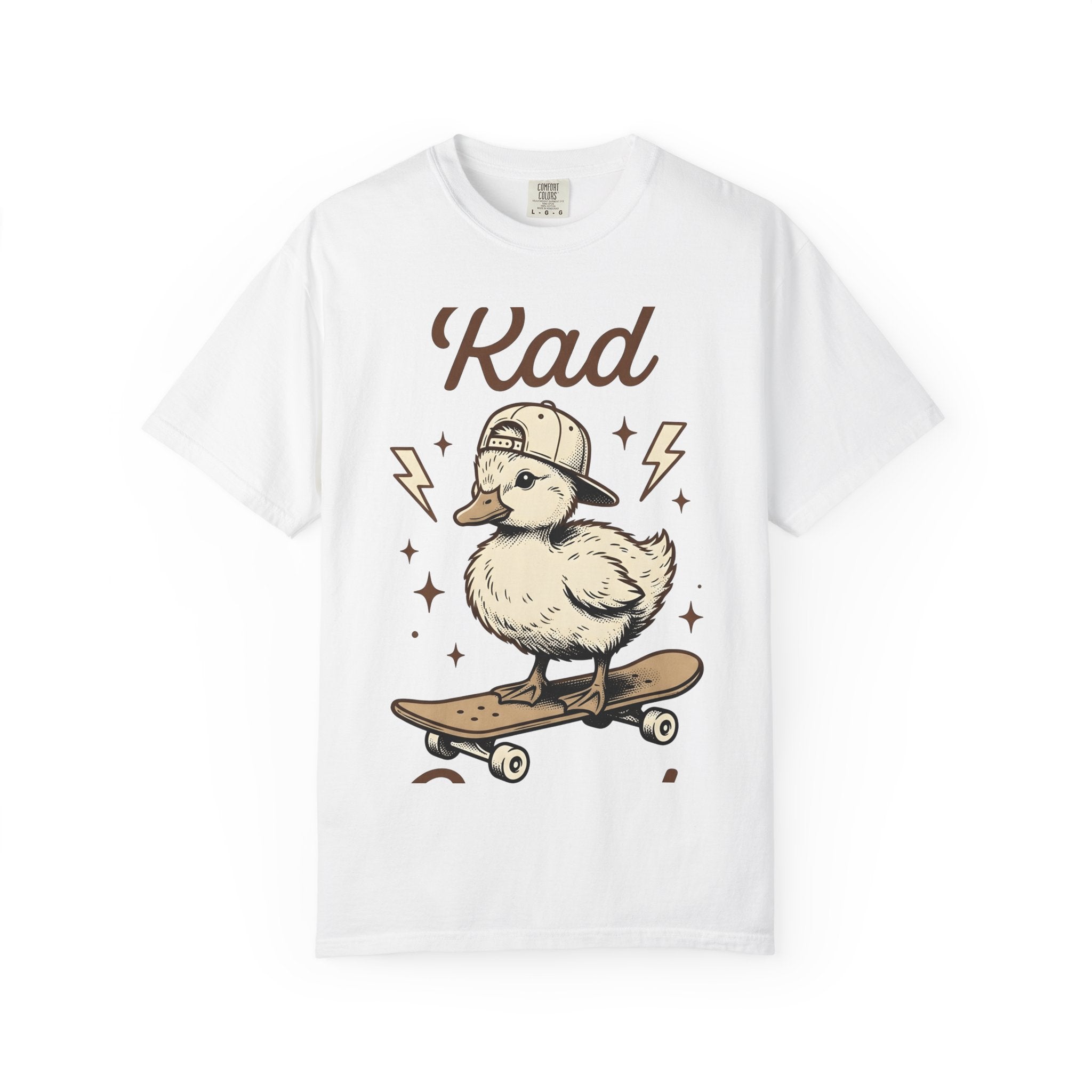 Duck Skateboard Shirt Easter Animal Gift Women Hand Drawn Tee Duck T-Shirt Easter Fan Hand Drawn Tshirt Creature Graphic Retro Lightning