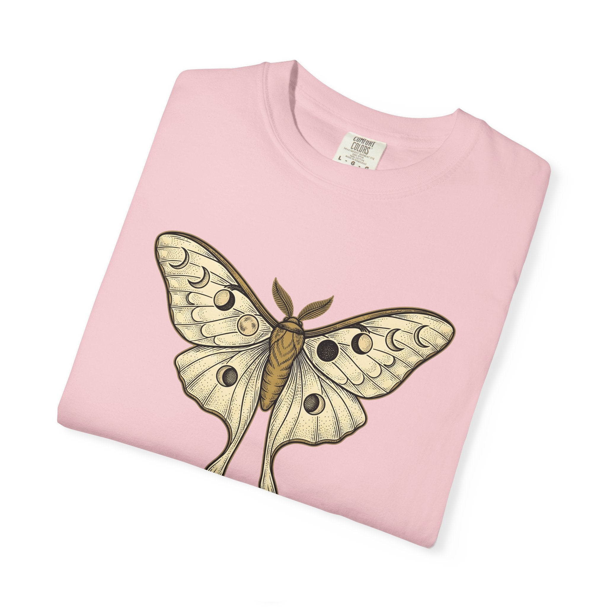 Luna Moth Shirt Boho Chic Astrology Gift Women Simple Tee Moth T-Shirt Hippie Fan Minimalist Tshirt Zodiac Graphic Retro Moon Phases Tshirt