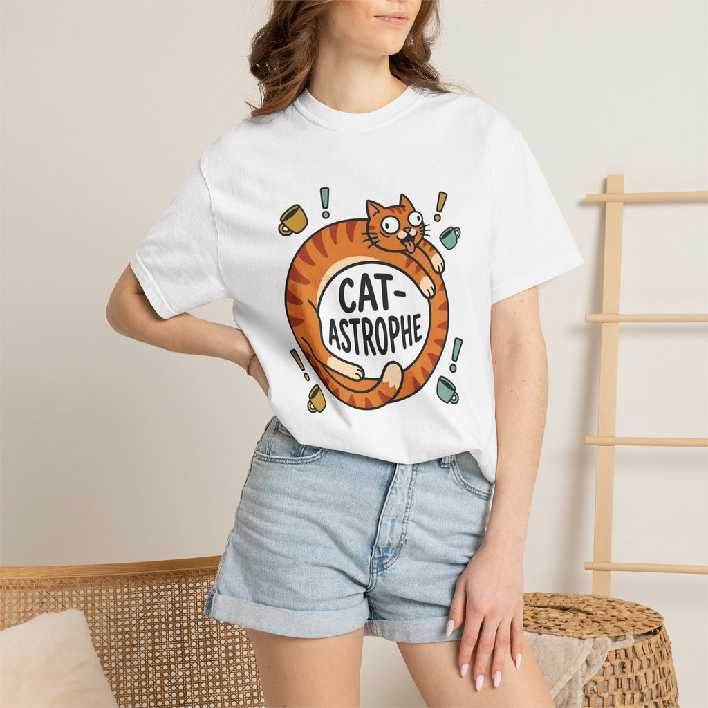 Ginger Cat Shirt Funny Wildlife Gift Women Comic Tee Orange Cat T-Shirt Humor Fan Cartoon Tshirt Animal Graphic Sketch Mug Tshirt