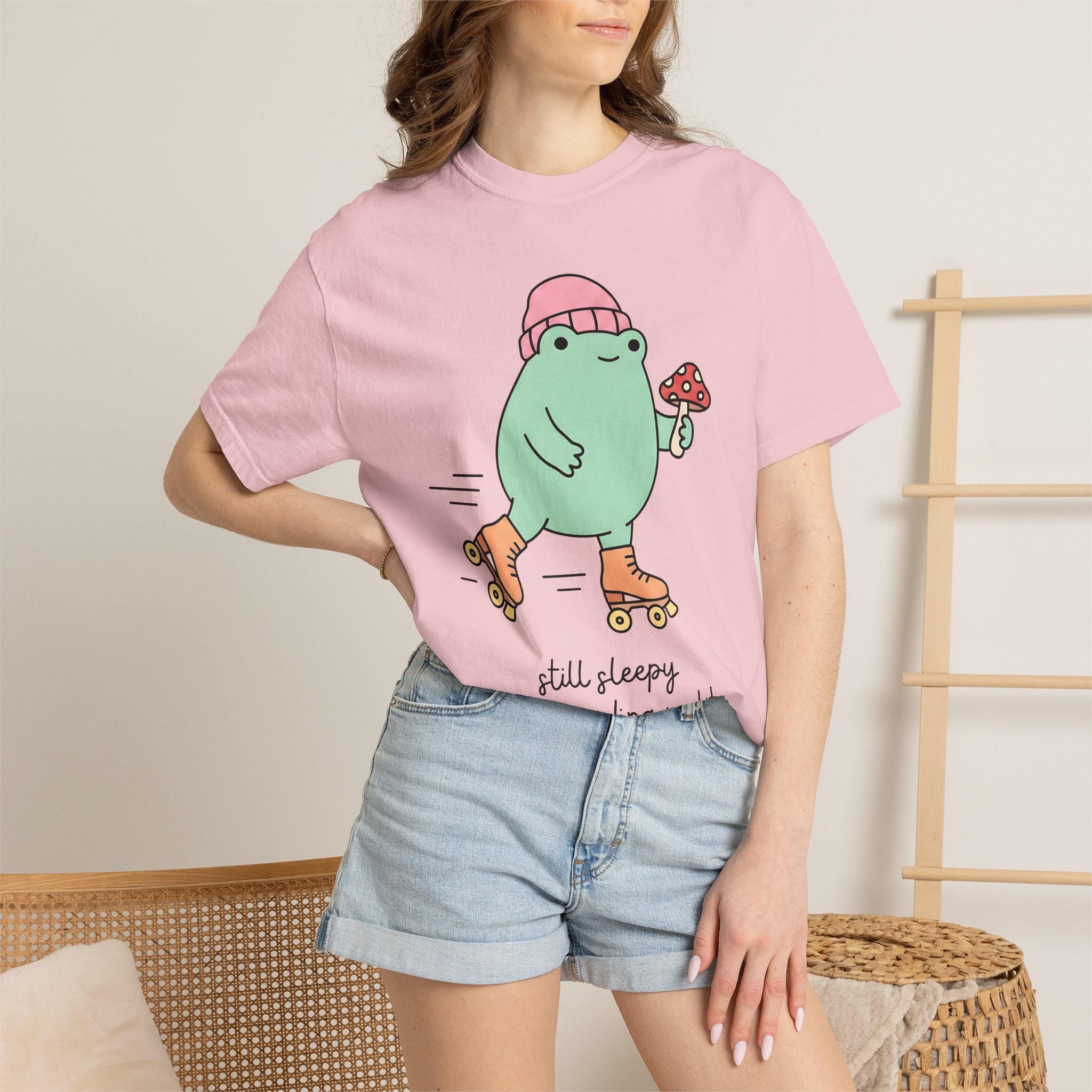 Frog Roller Blades Shirt Funny Classic Gift Women Chibi Tee Toad T-Shirt Humor Fan Cute Tshirt Retro Graphic Clean Fungi Tshirt