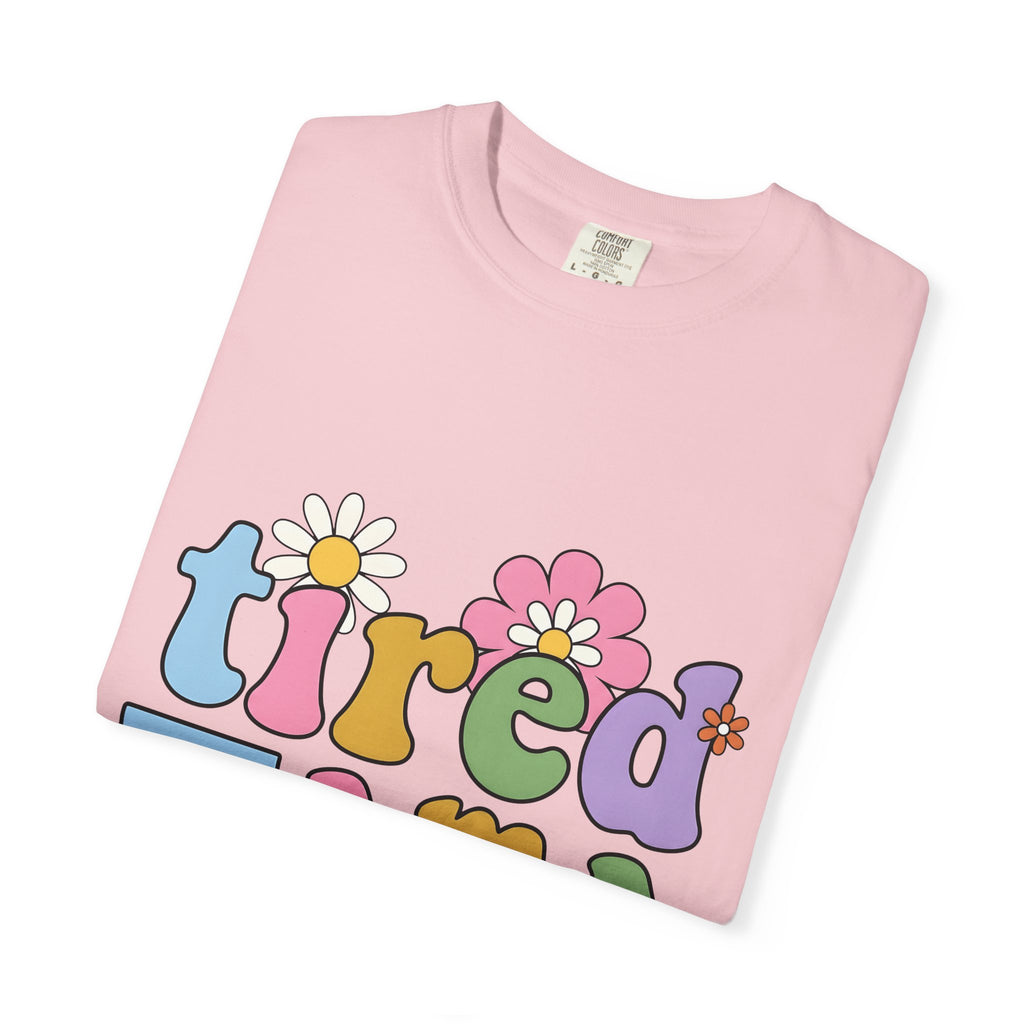 Daisy Bloom Font Shirt Moms Kid Care Gift Women Hippie Tee Floral Typography T-Shirt Motherhood Fan Boho Tshirt Childcare Graphic Old School