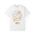 Aries Symbol Shirt Zodiac Star Sign Gift Women Gypsy Tee Ram T-Shirt Astrology Fan Boho Tshirt Horoscope Graphic Classic Lunar Crescent
