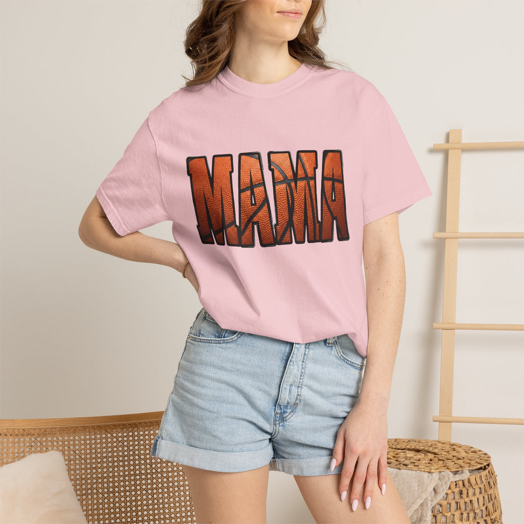 Basketball Texture Letters Shirt Moms Basketball Gift Women Bold Tee Basketball T-Shirt Mom Fan Typography Tshirt Basketball Graphic Vintage