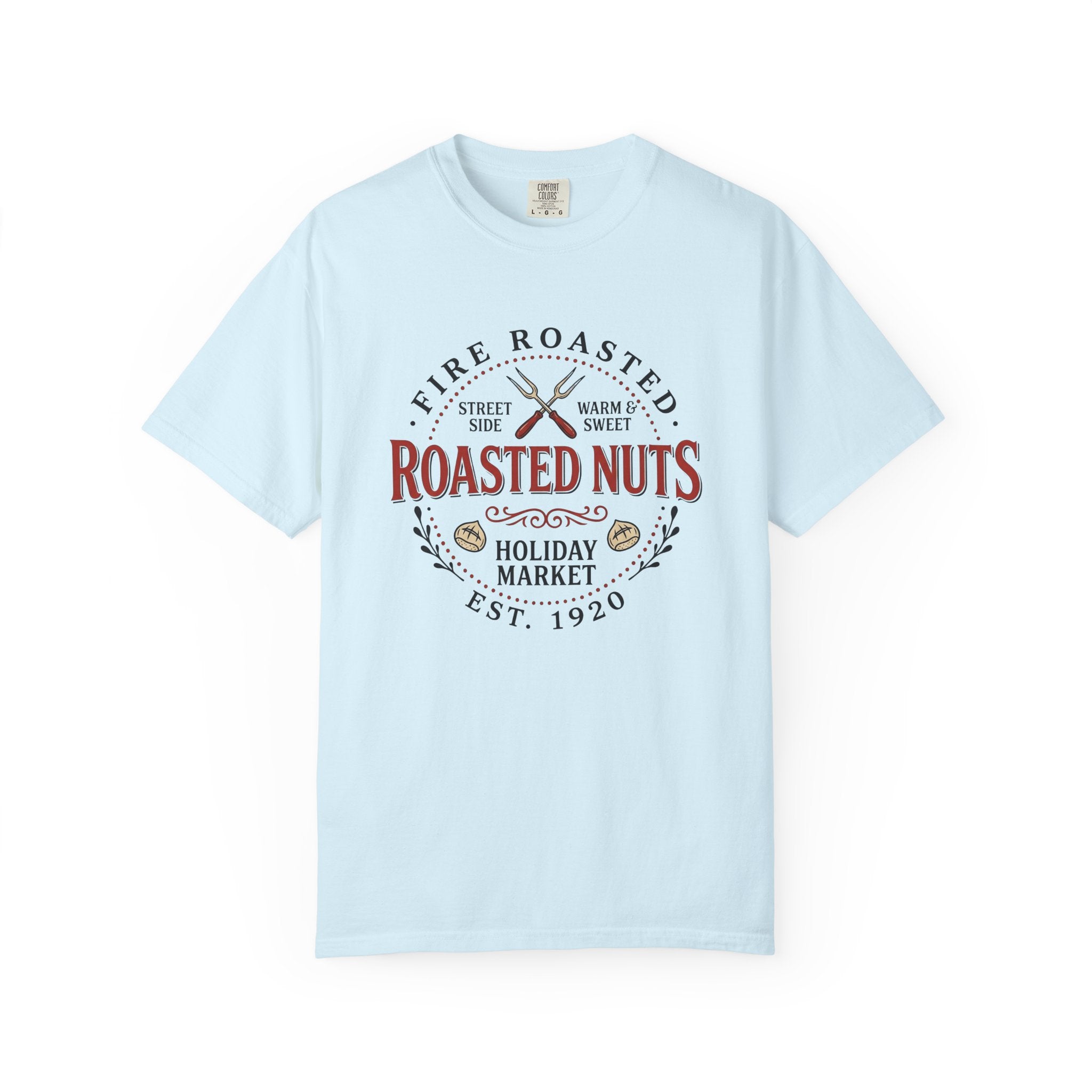 Chestnut Roasting Shirt Christmas Ingredients Gift Women Sketch Tee Roasting T-Shirt Xmas Fan Roasting Illustration Ingredient Graphic