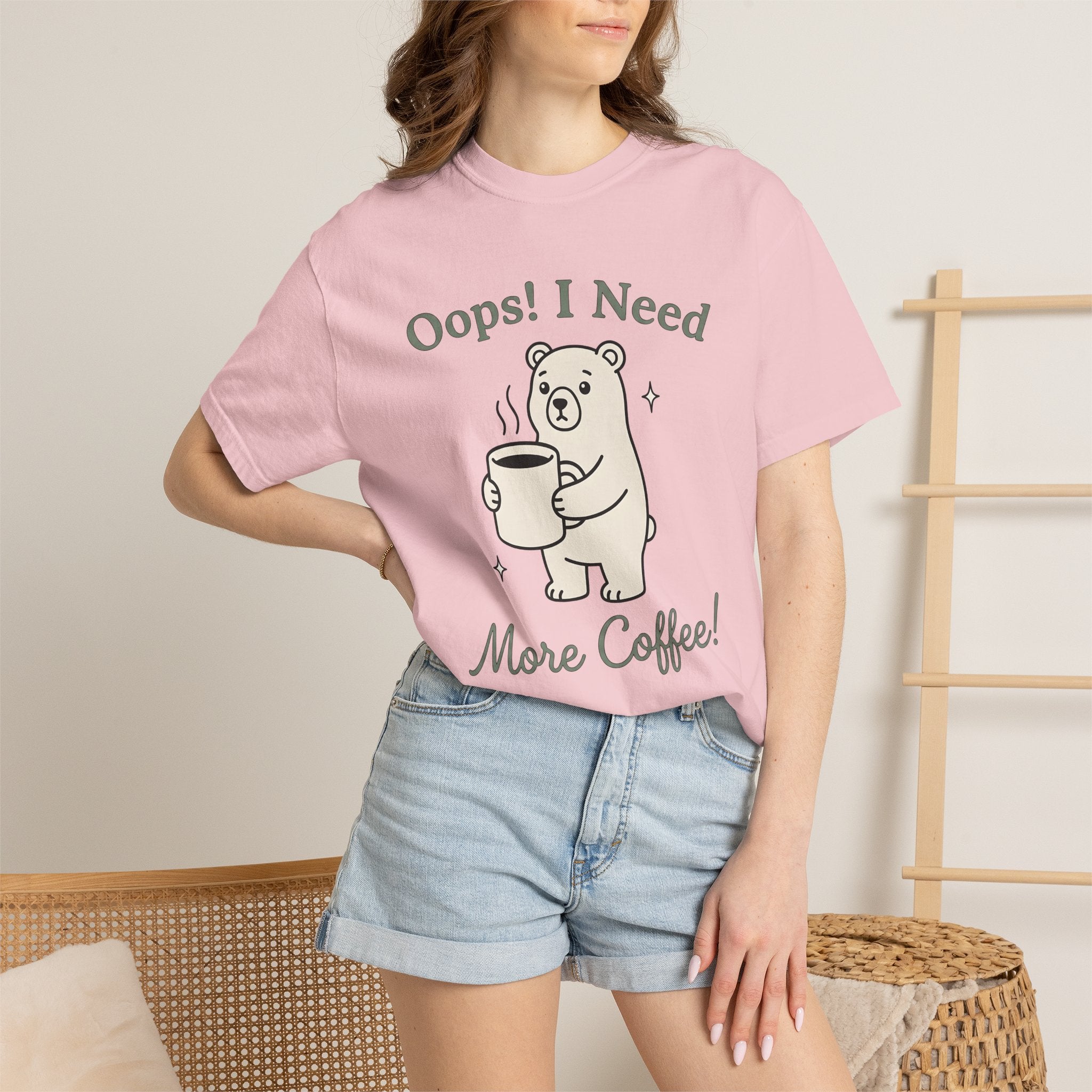 Bear Coffee Mug Shirt Coffee Wildlife Gift Women Cartoon Tee Coffee Mug T-Shirt Coffee Fan Cute Tshirt Animal Graphic Clean Twinkle Tshirt