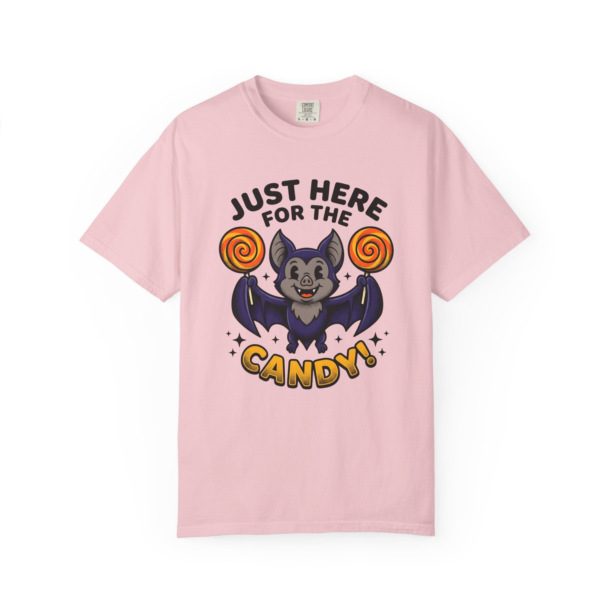 Bat Treat Shirt Halloween Monster Gift Women Caricature Tee Bat Snack T-Shirt Halloween Fan Cartoon Tshirt Creature Graphic Old School Candy
