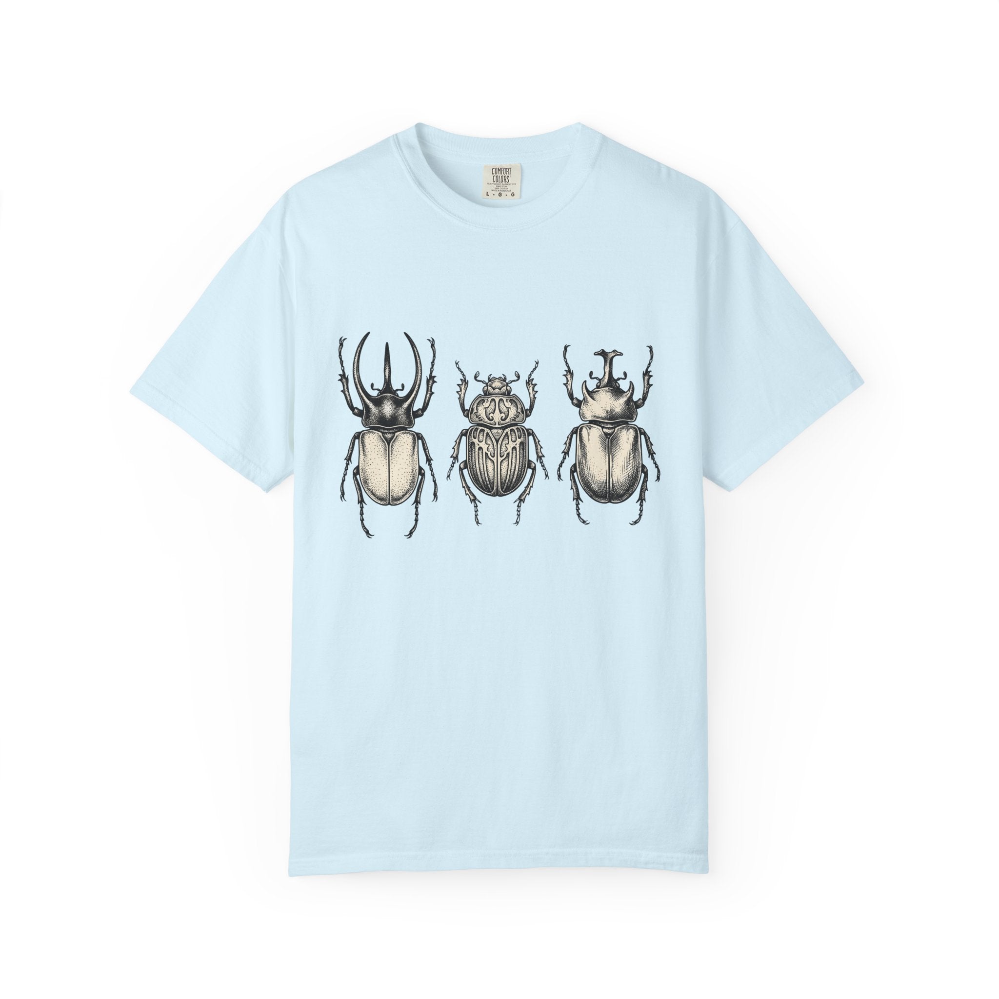 Beetle Graphic Shirt Insects Nature Gift Women Vintage Tee Bug T-Shirt Bug Fan Insect Tshirt Environmental Graphic Hand Drawn Insect Tshirt