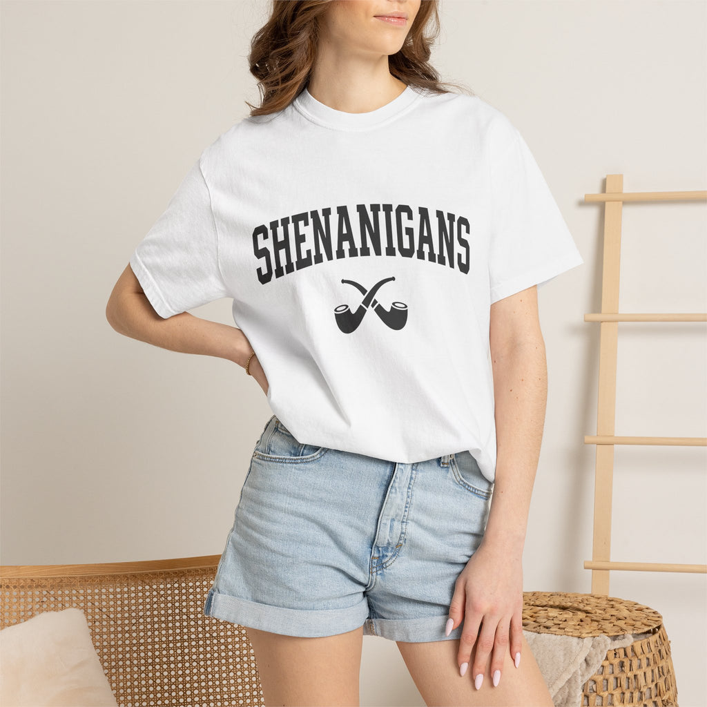 Smoking Pipe Shirt St Patrick's Day Joke Gift Women Heavy Tee Hookah T-Shirt Shamrock Fan Grunge Tshirt Pun Graphic Classic Crossed Tobacco