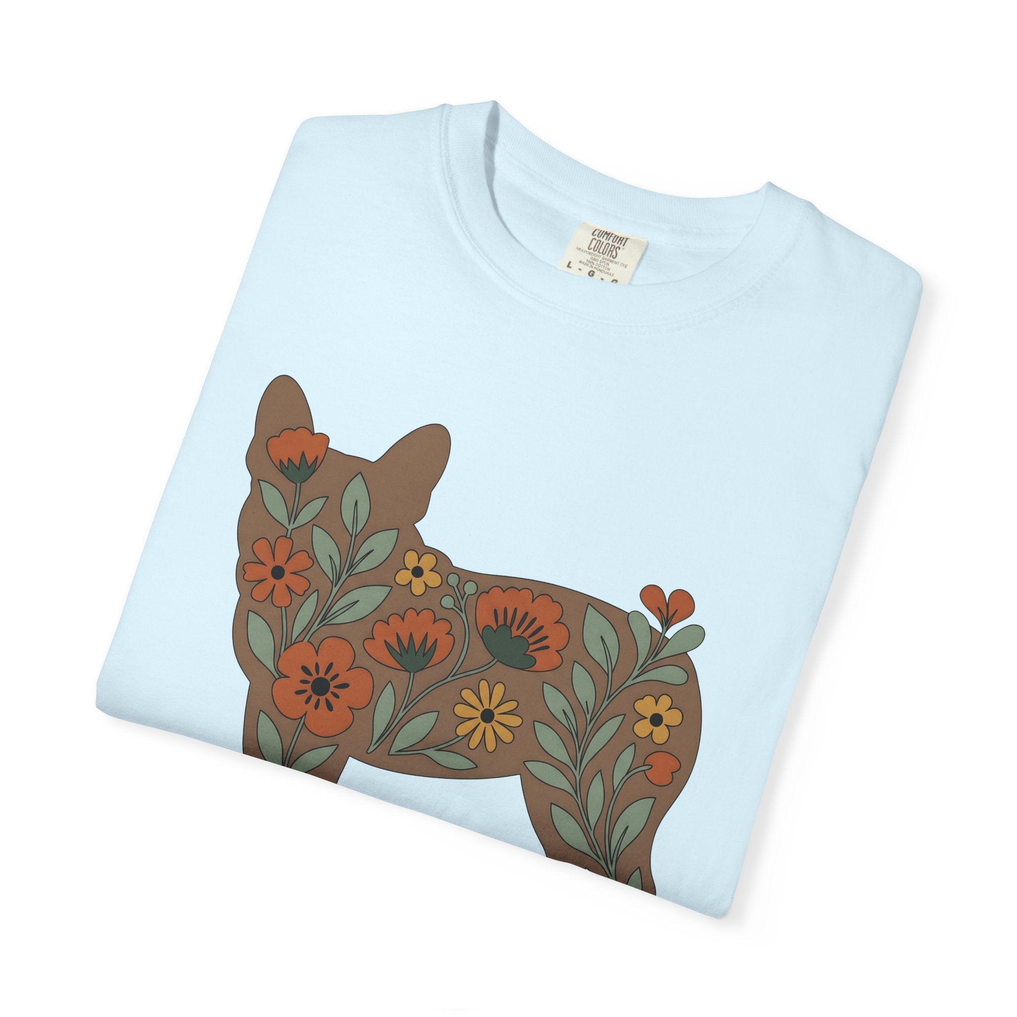 French Bulldog Shirt Dog Floral Gift Women Boho Tee Bouledogue Francais T-Shirt Dog Fan Hippie Tshirt Botanical Graphic Minimalist Flowers