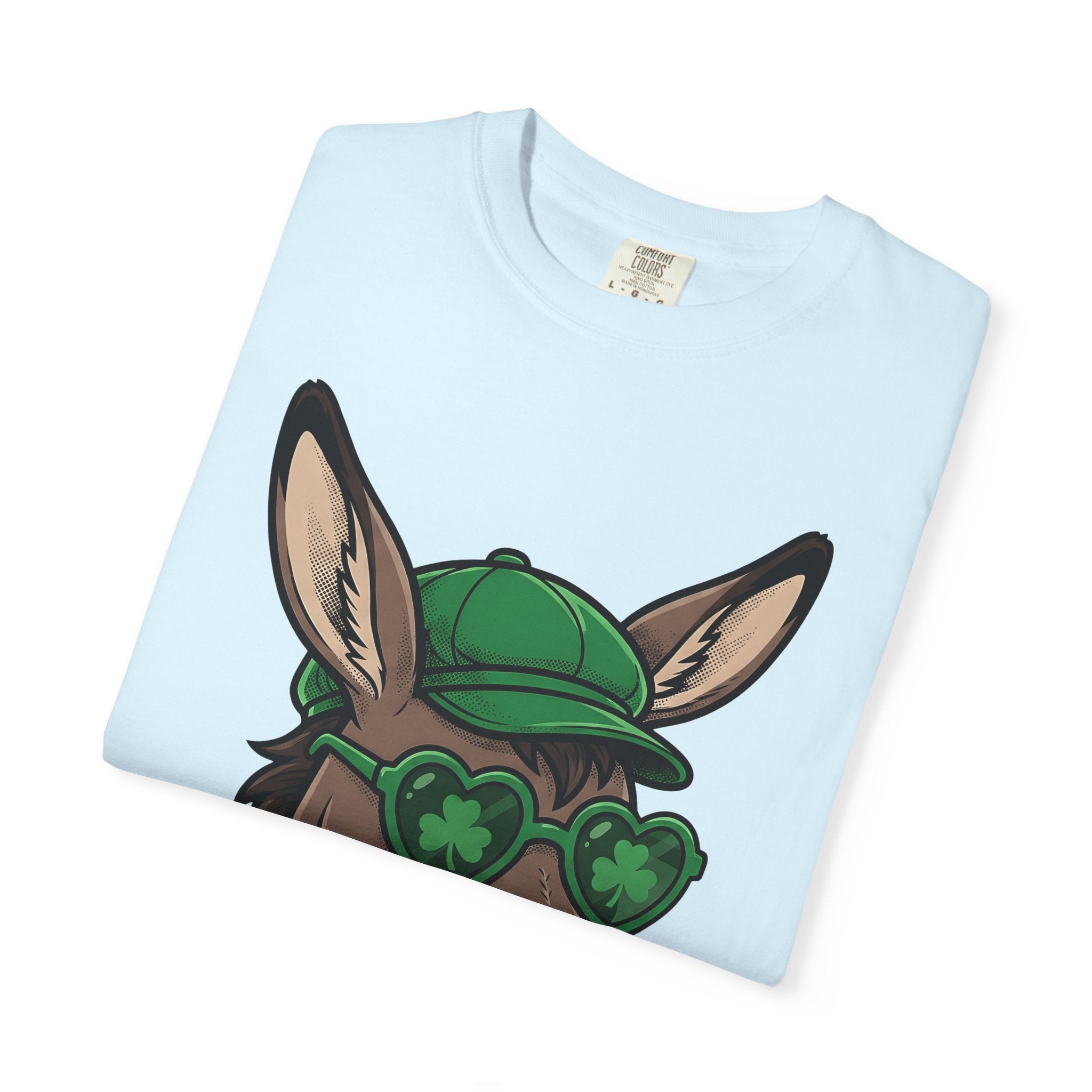 Burro Art Shirt St Patrick's Day Fauna Gift Women Animation Tee Donkey T-Shirt Shamrock Fan Cartoon Tshirt Wildlife Graphic Classic Lucky