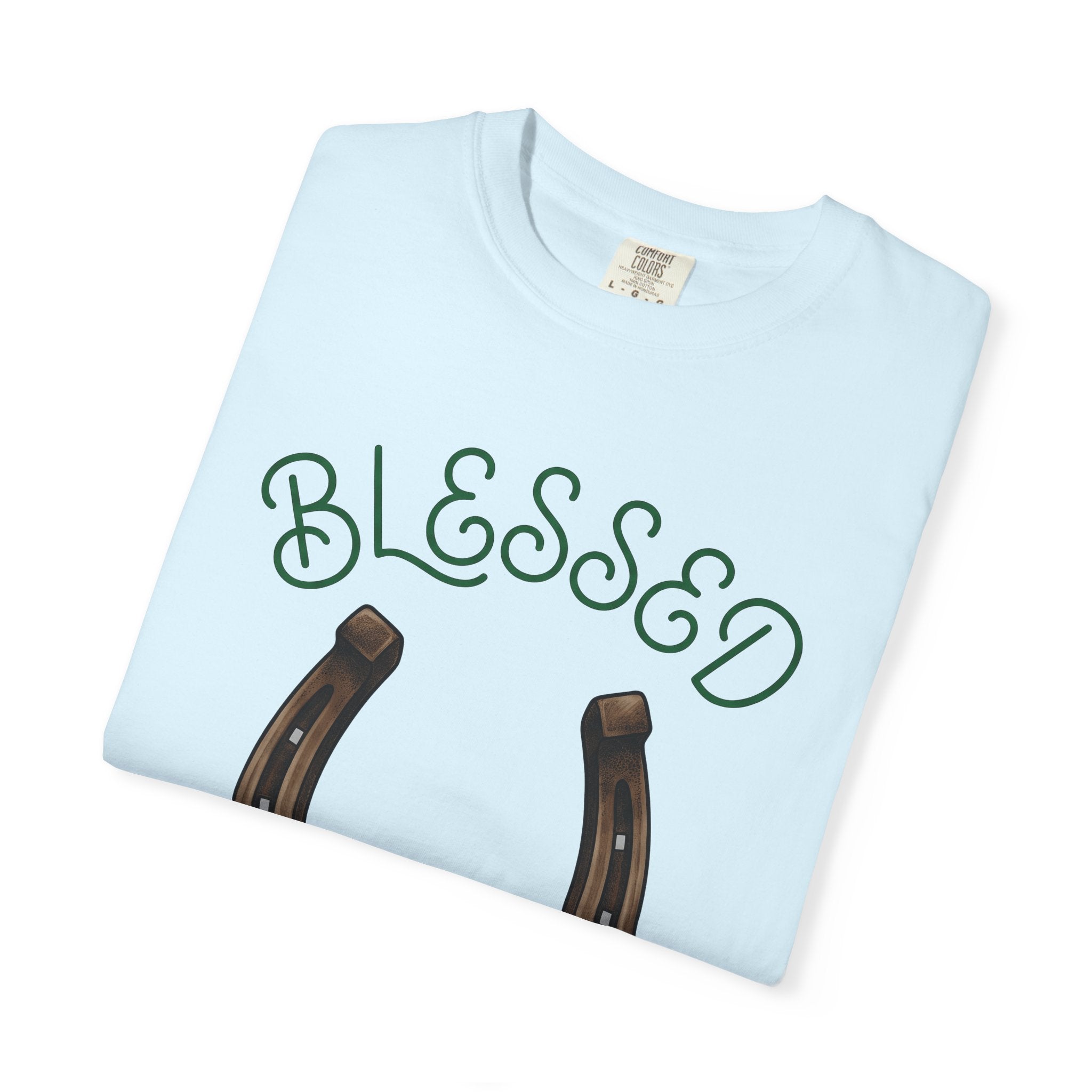 Shamrock Horseshoe Shirt St Patrick's Day Amulet Gift Women Line Art Tee Lucky Charm T-Shirt St Patricks Fan Claddagh Tshirt Charm Graphic