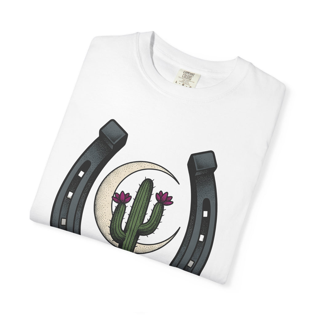 Succulent Horseshoe Shirt Cowgirl Rodeo Gift Women Southwestern Tee Succulent T-Shirt Cowboy Fan Western Tshirt Rodeo Graphic Retro Crescent