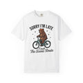 Bear Bike Shirt Funny Wildlife Gift Women Comic Tee Bear T-Shirt Humor Fan Cartoon Tshirt Wildlife Graphic Vintage Star Shapes Tshirt