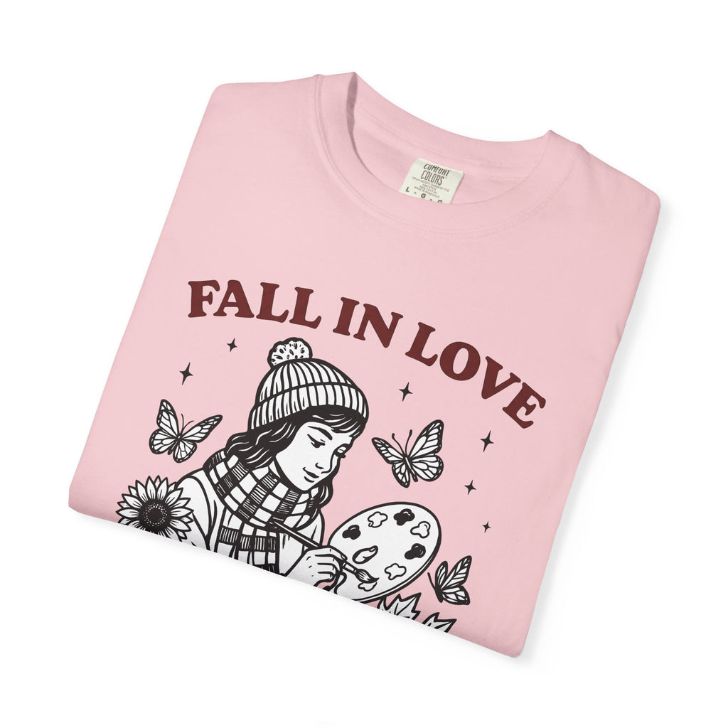 Artist Girl Shirt Art Autumn Gift Women Hand Drawn Tee Illustrator T-Shirt Artistic Art Enthusiast Drawing Design Fall Graphic Vintage