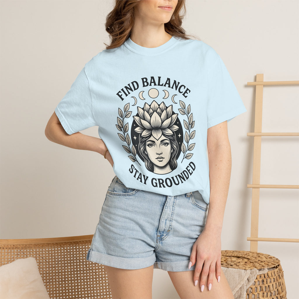 Lotus Bloom Girl Shirt Yoga Wellness Gift Women Earthy Tee Lotus Flower T-Shirt Yogini Enthusiast Bohemian Tshirt Self Care Graphic Rustic