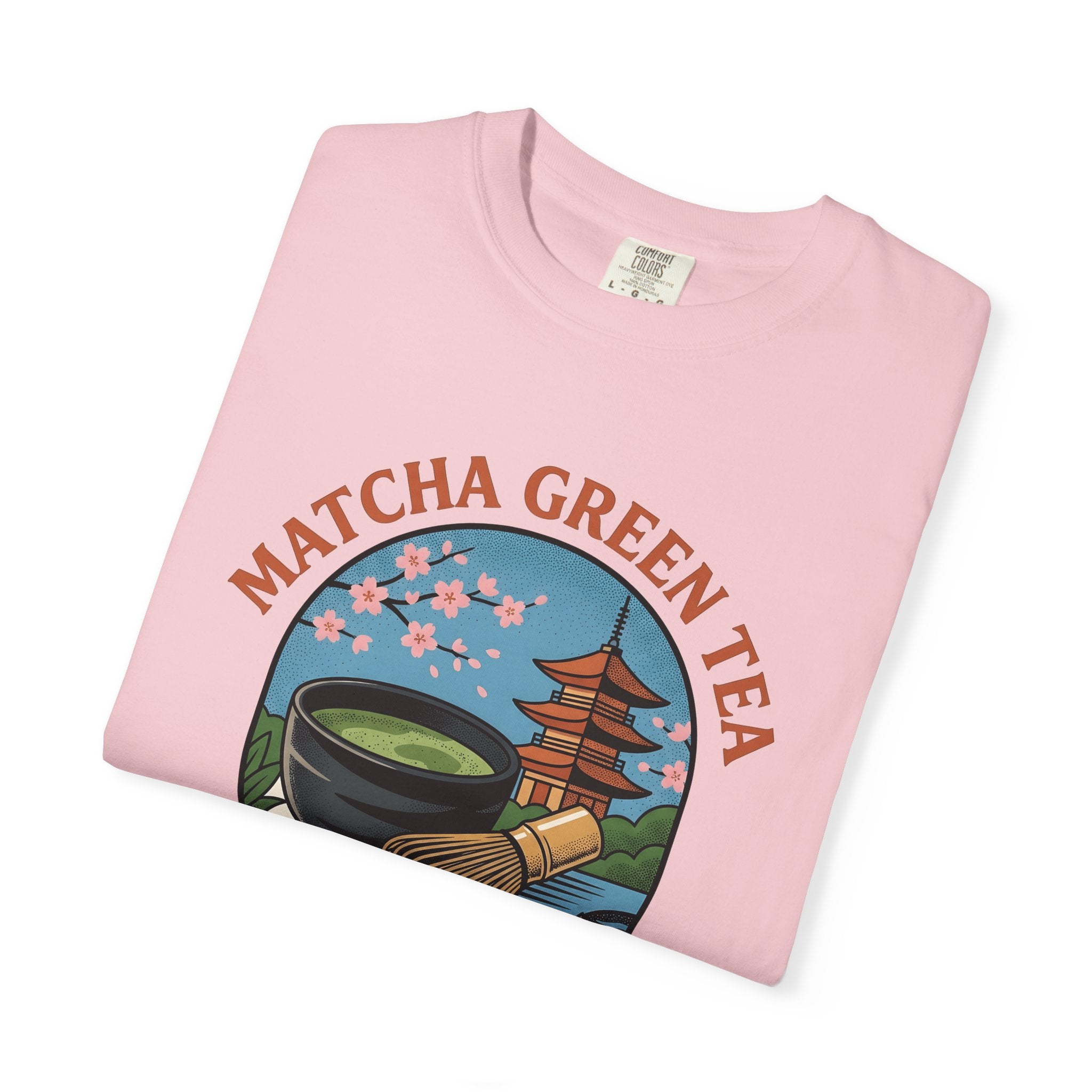 Matcha Tea Bowl Shirt Drinks Japan Gift Women Vintage Tee Tea Bowl T-Shirt Beverage Fan Tea Cup Tshirt Japanese Graphic Retro Cherry
