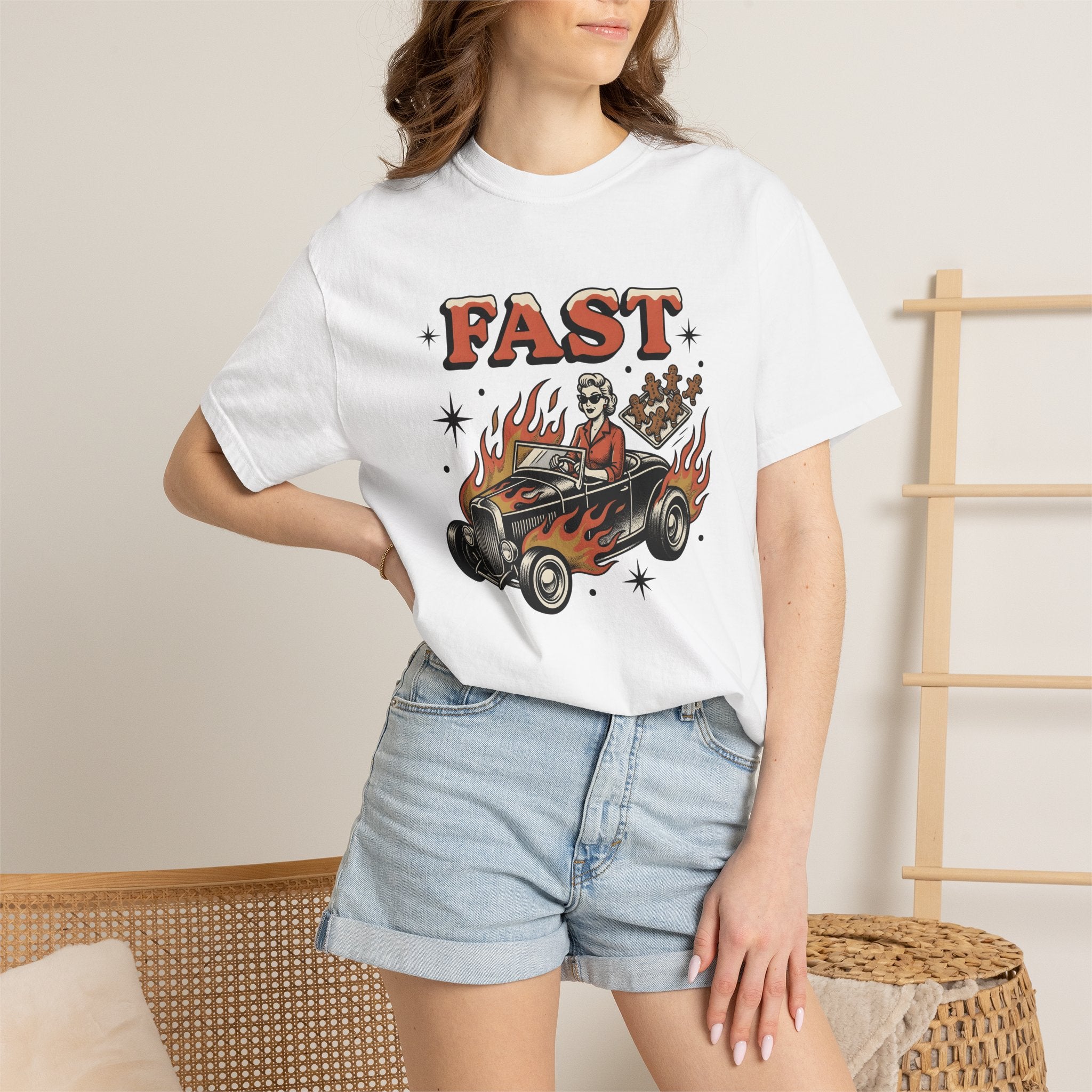 Retro Car Shirt Christmas Transport Gift Women Sketch Tee Automobile T-Shirt Christmas Fan Vintage Tshirt Vehicle Graphic Cartoon