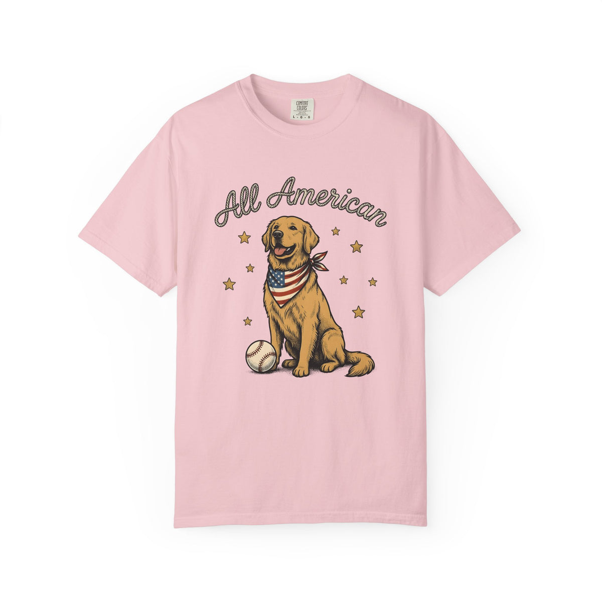 Retriever Dog Shirt America Independence Unisex Gift Classic Tee Dog T-Shirt