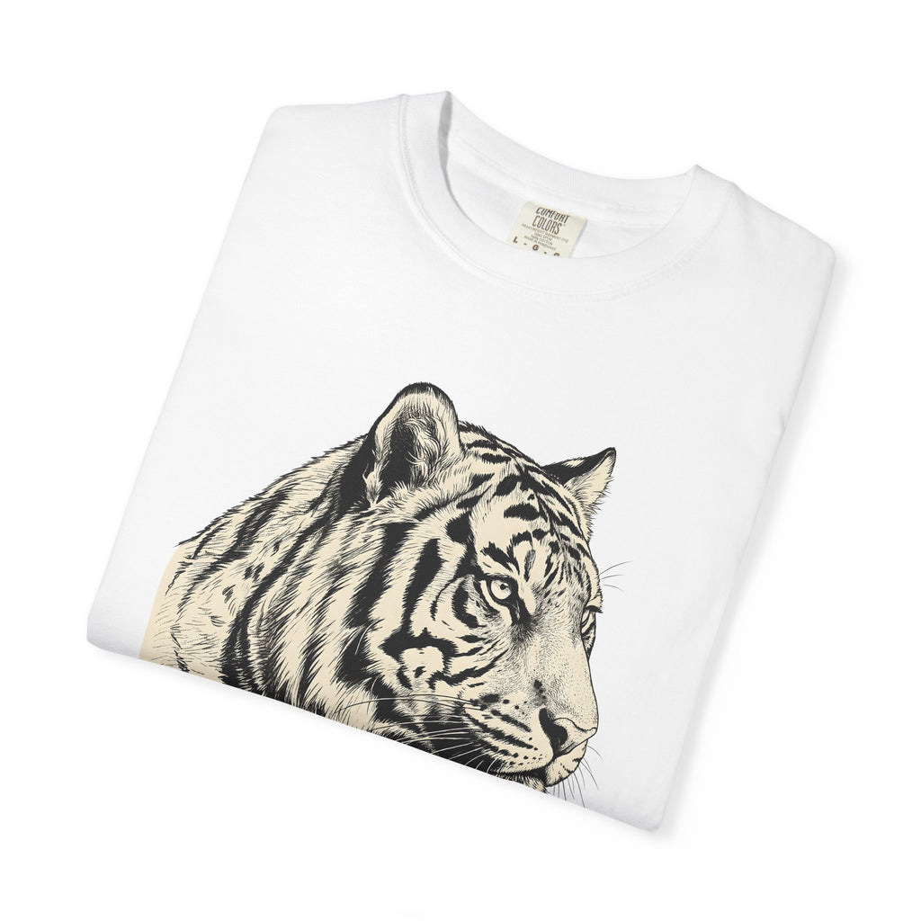 Tiger Head Shirt Animals Wildlife Gift Women Line Art Tee Tiger T-Shirt Animal Fan Cat Graphic Vintage Animal Tshirt