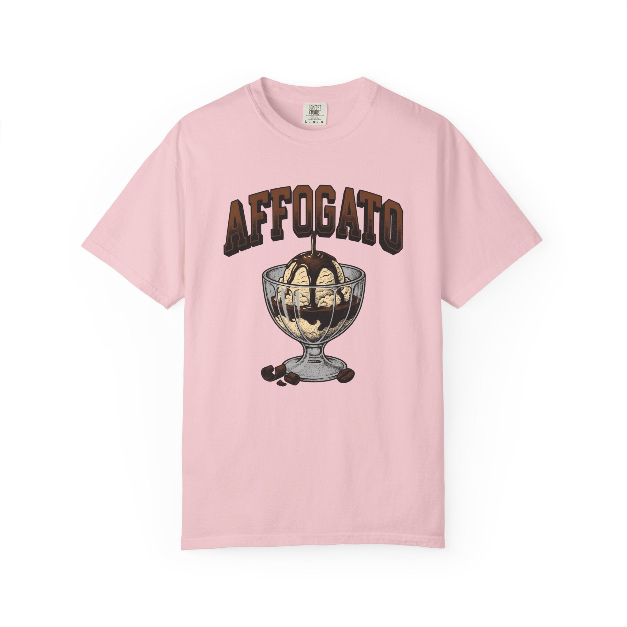 Affogato Treat Shirt Desserts Food Gift Women Retro Tee Gelato T-Shirt Sweets Fan Vintage Tshirt Cuisine Graphic Sketch Coffee Beans Tshirt