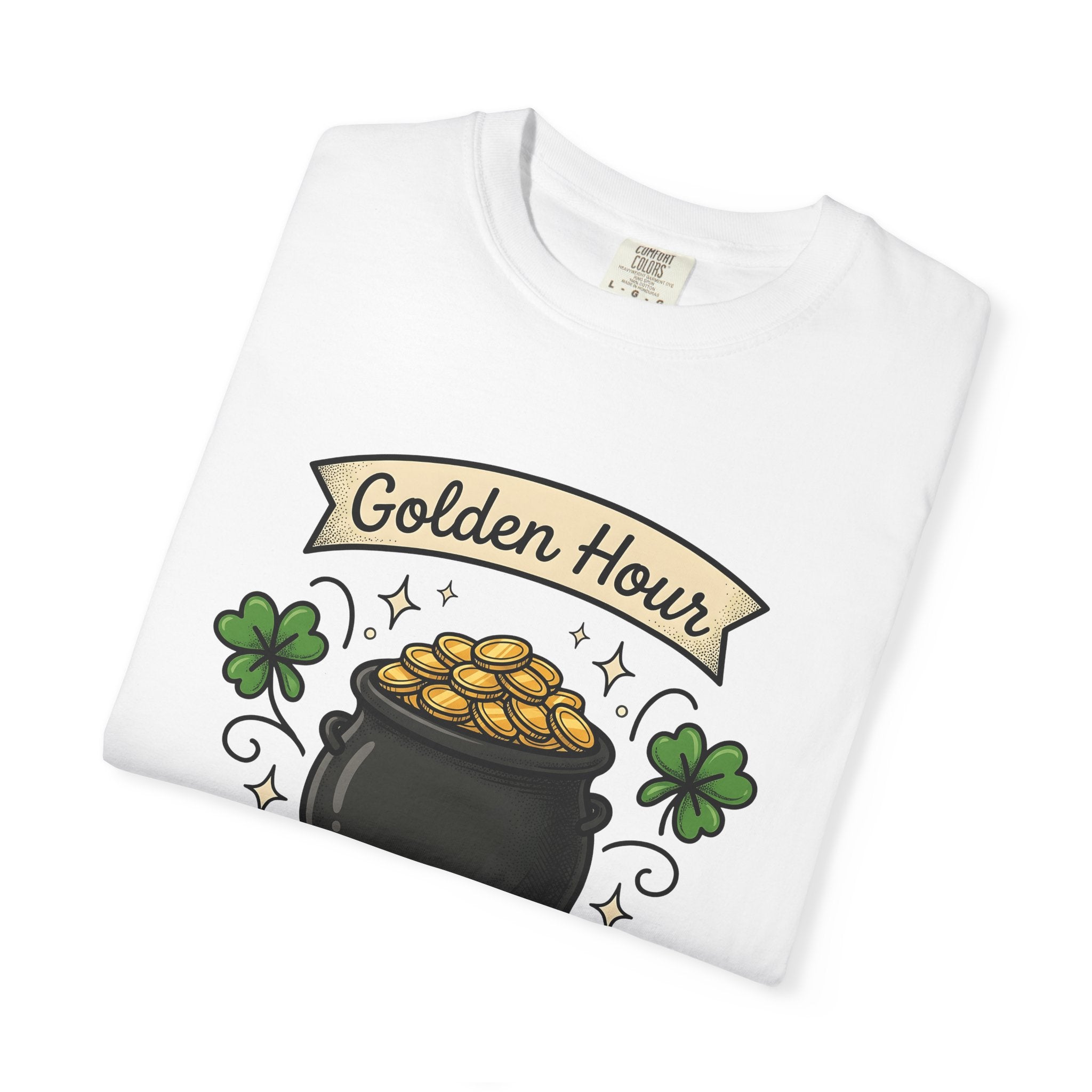 Gold Pot Shirt St. Patrick's Day Celebration Gift Women Comic Tee Treasure T-Shirt Luck Fan Cartoon Tshirt Party Graphic Retro Clover Tshirt