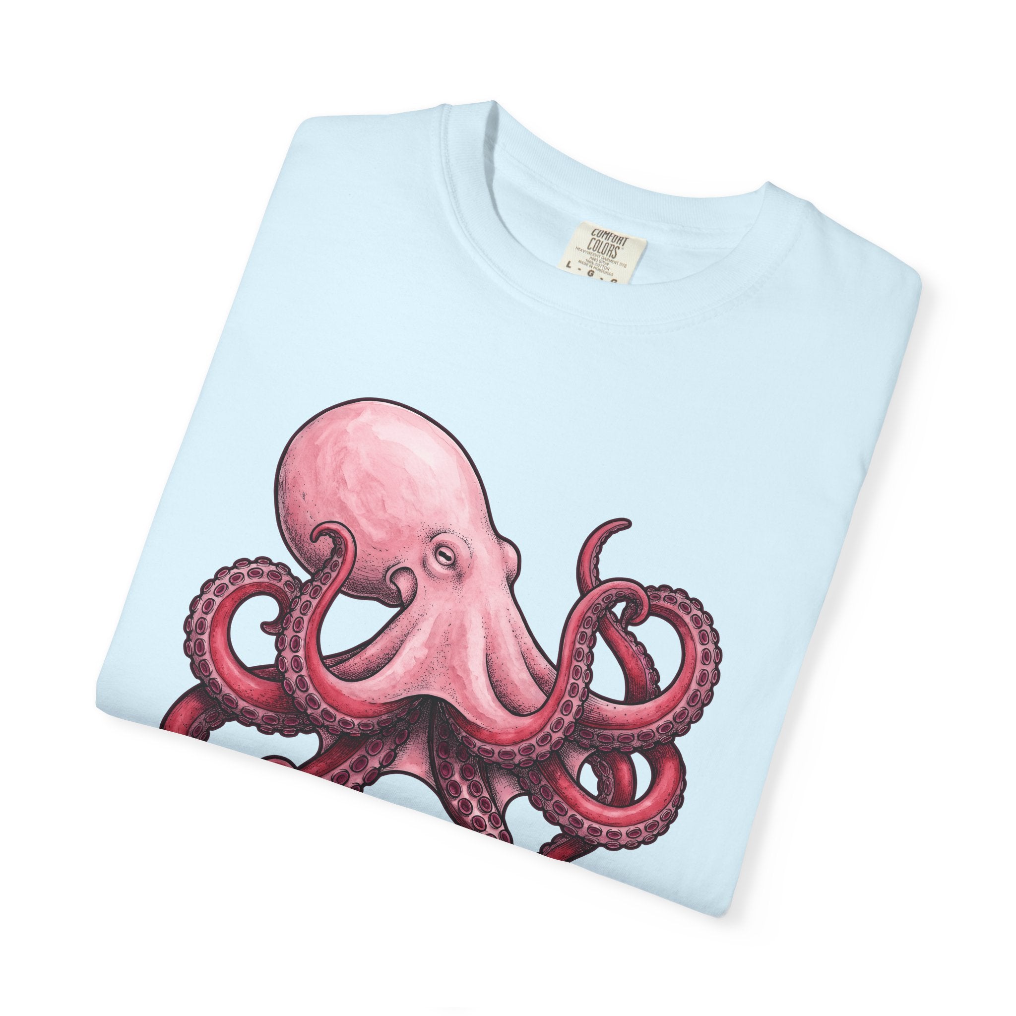 Octopus Graphic Shirt Animals Ocean Gift Women Detailed Tee Cephalopod T-Shirt Wildlife Fan Kraken Graphic Illustration Retro Tshirt Vintage
